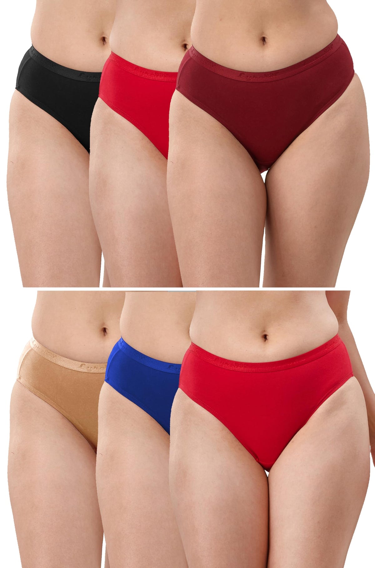 Lyra WomenS Premium Cotton Hipster Panty | Assorted | Pack Of 6
