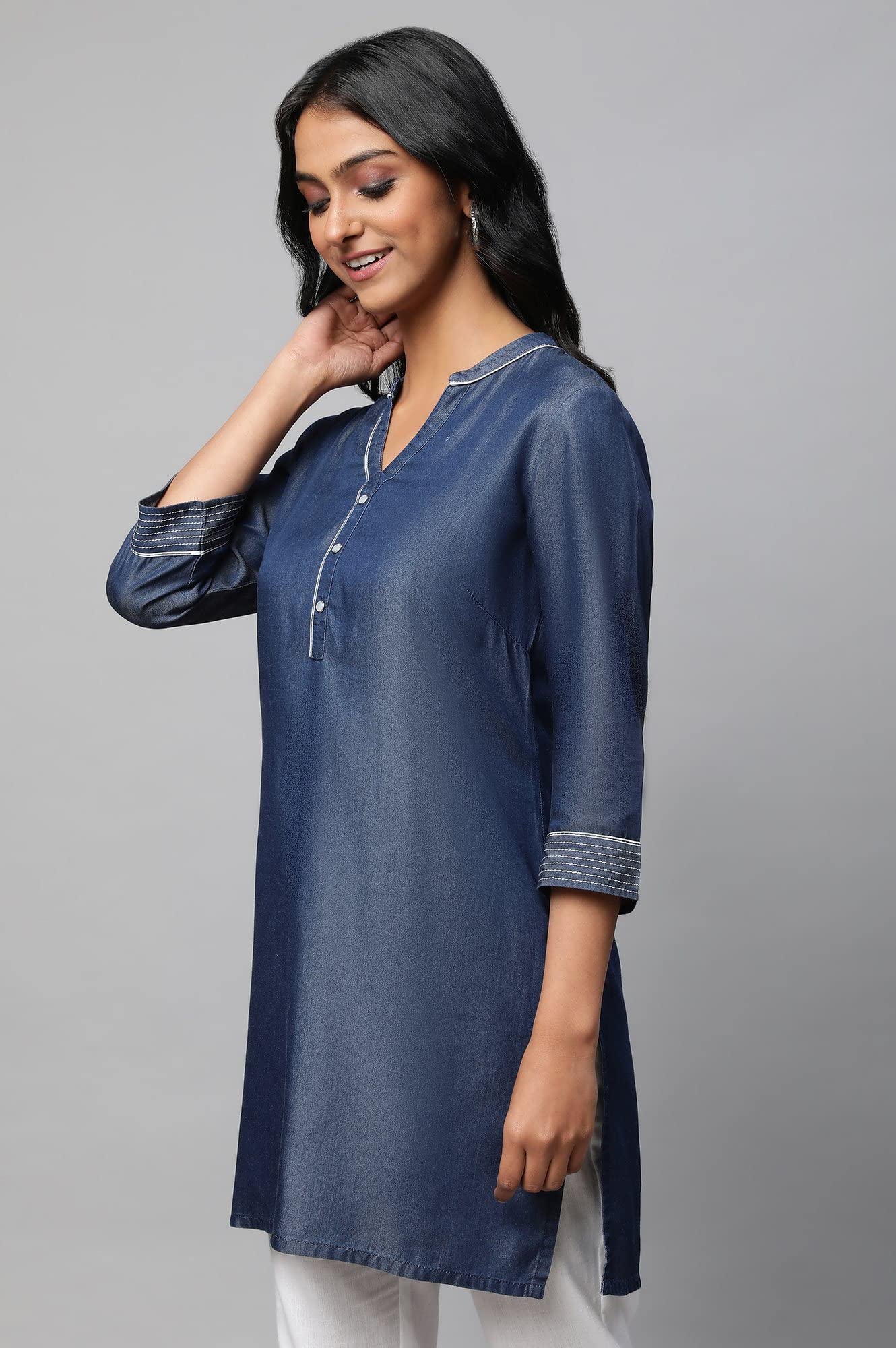 Blue Denim Short Kurti