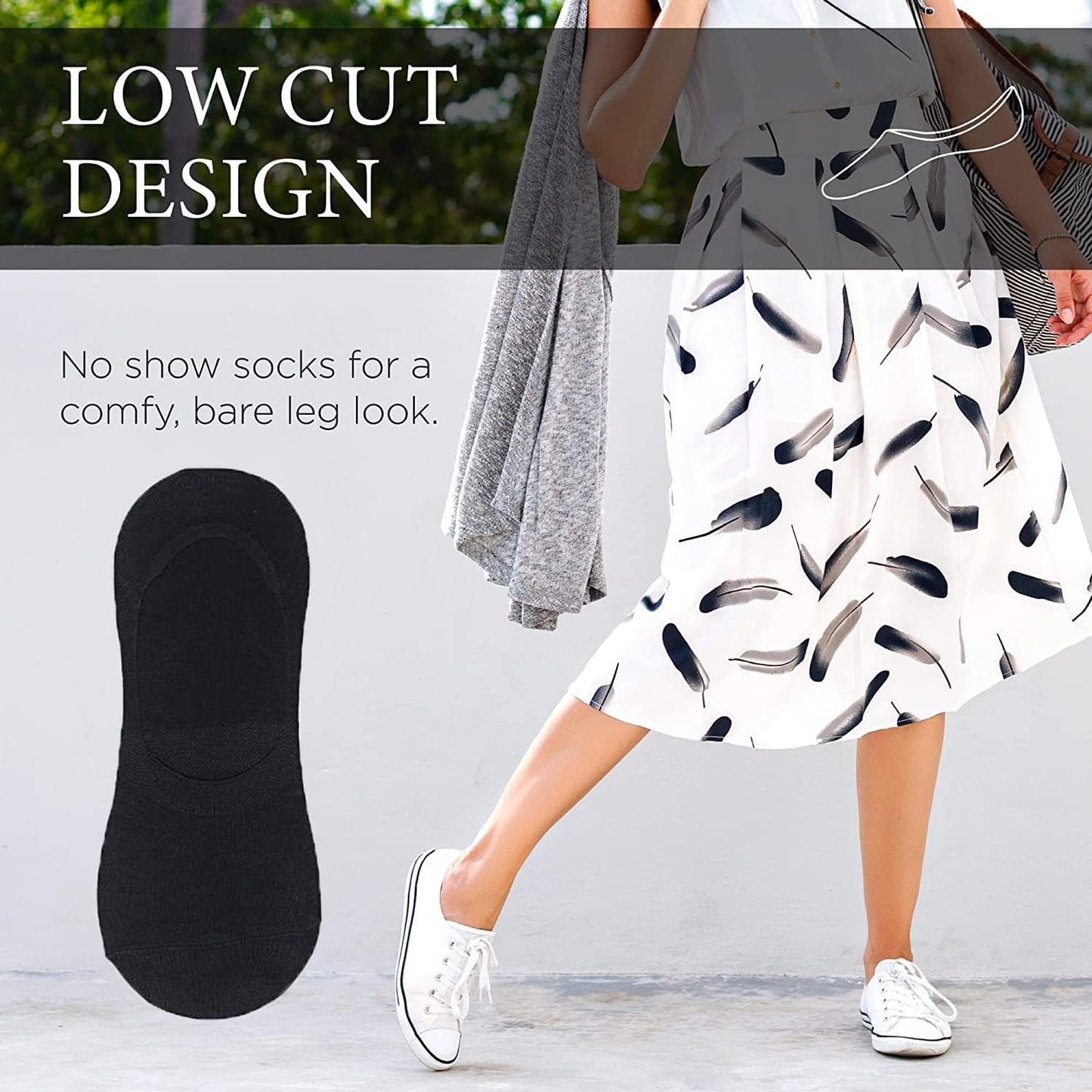 Xjarvis No Show Loafer Socks For Men Combo, Made With Breathable, Moisture Absorbing & Anti Odour Combed Cotton With Anti Slip G