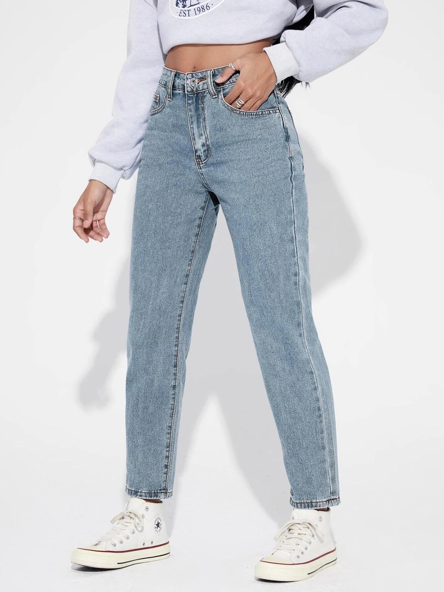 KOTTY Women Regular High Rise Blue Jeans