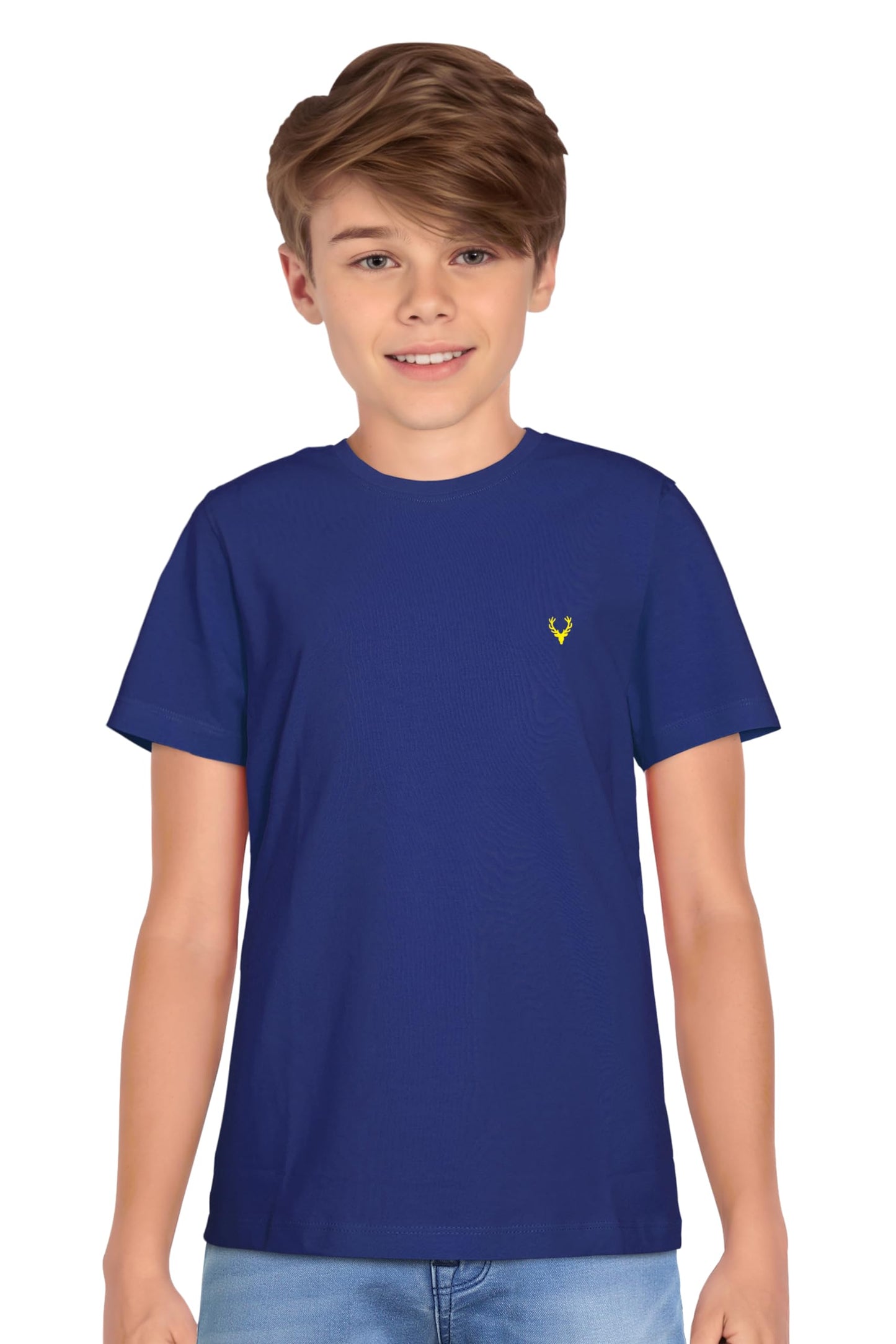 Allen Solly Boys Regular Fit Solid Crew Neck T-Shirt