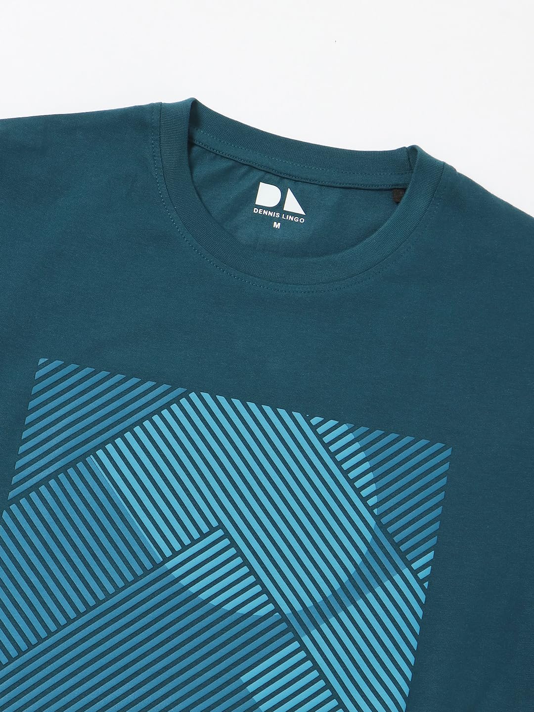 Dennis Lingo MenS Cotton Teal Solid T-Shirt