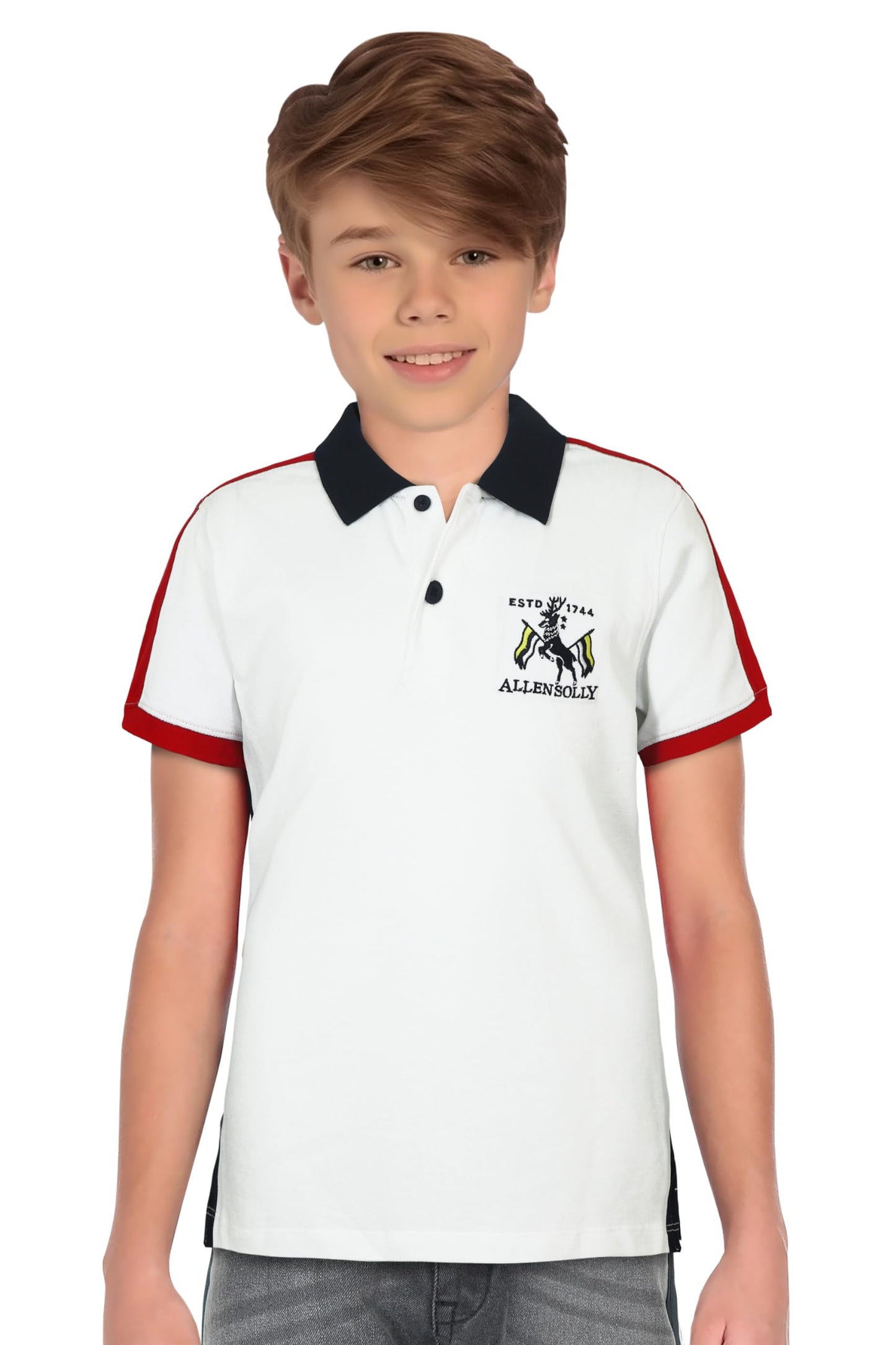 Allen Solly Boys Regular Fit Casual Cotton Half Sleeve Short Sleeve Polo Shirt