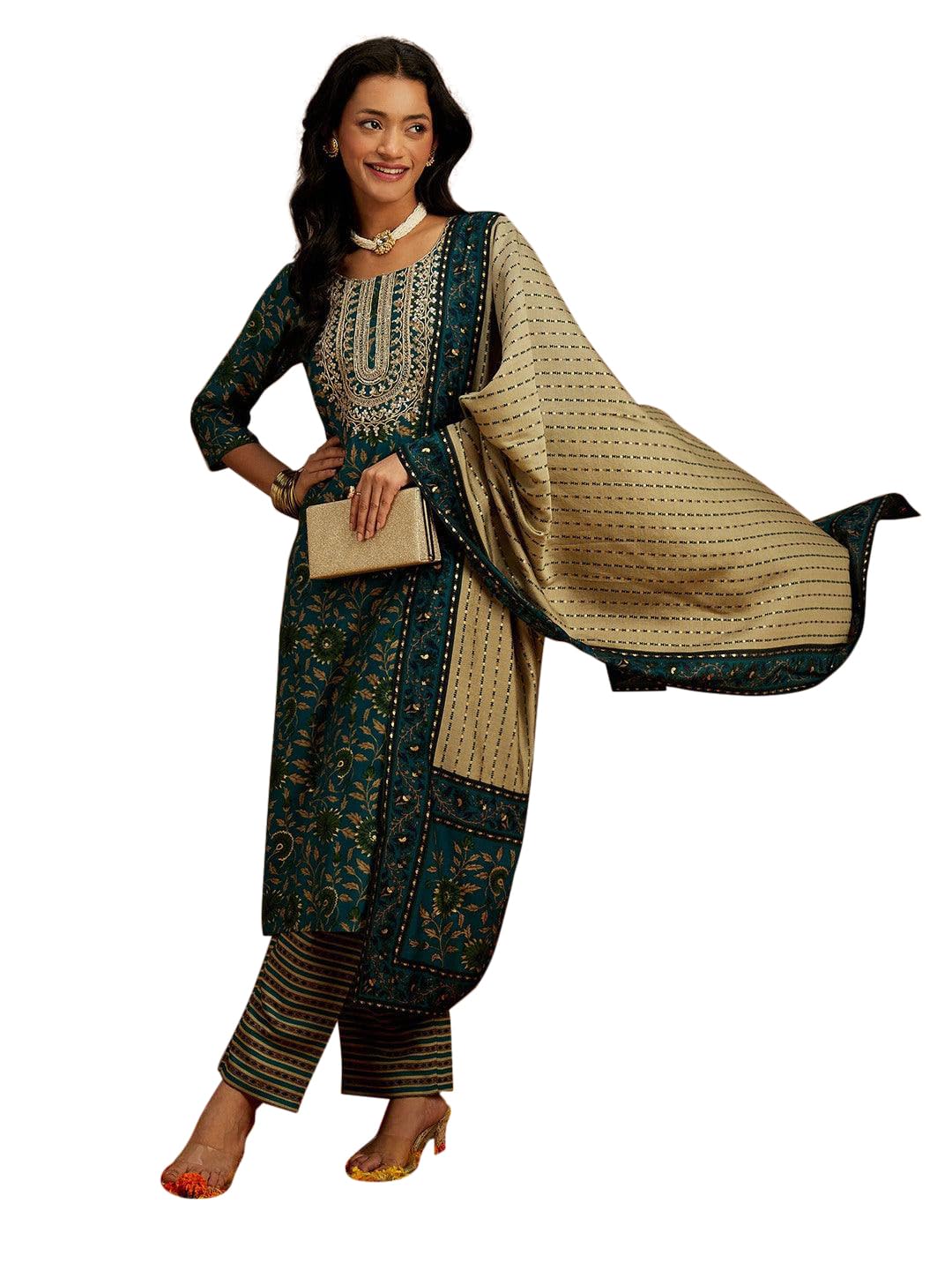 Libas WomenS Silk Blend Kurta Set (34626