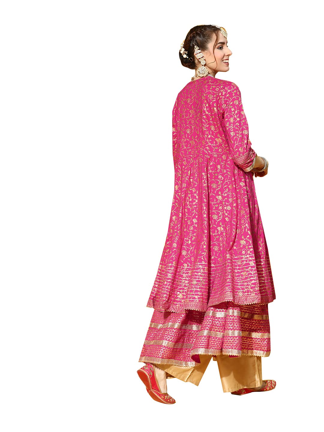 ishin Women's Viscose Rayon Embellished Green Embroidered Straight Kurta