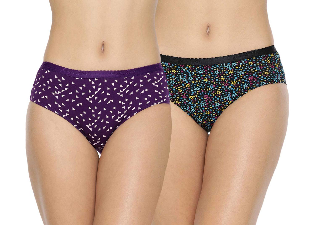 Lyra Lux WomenS Floral Cotton Panty (Pack Of 2)
