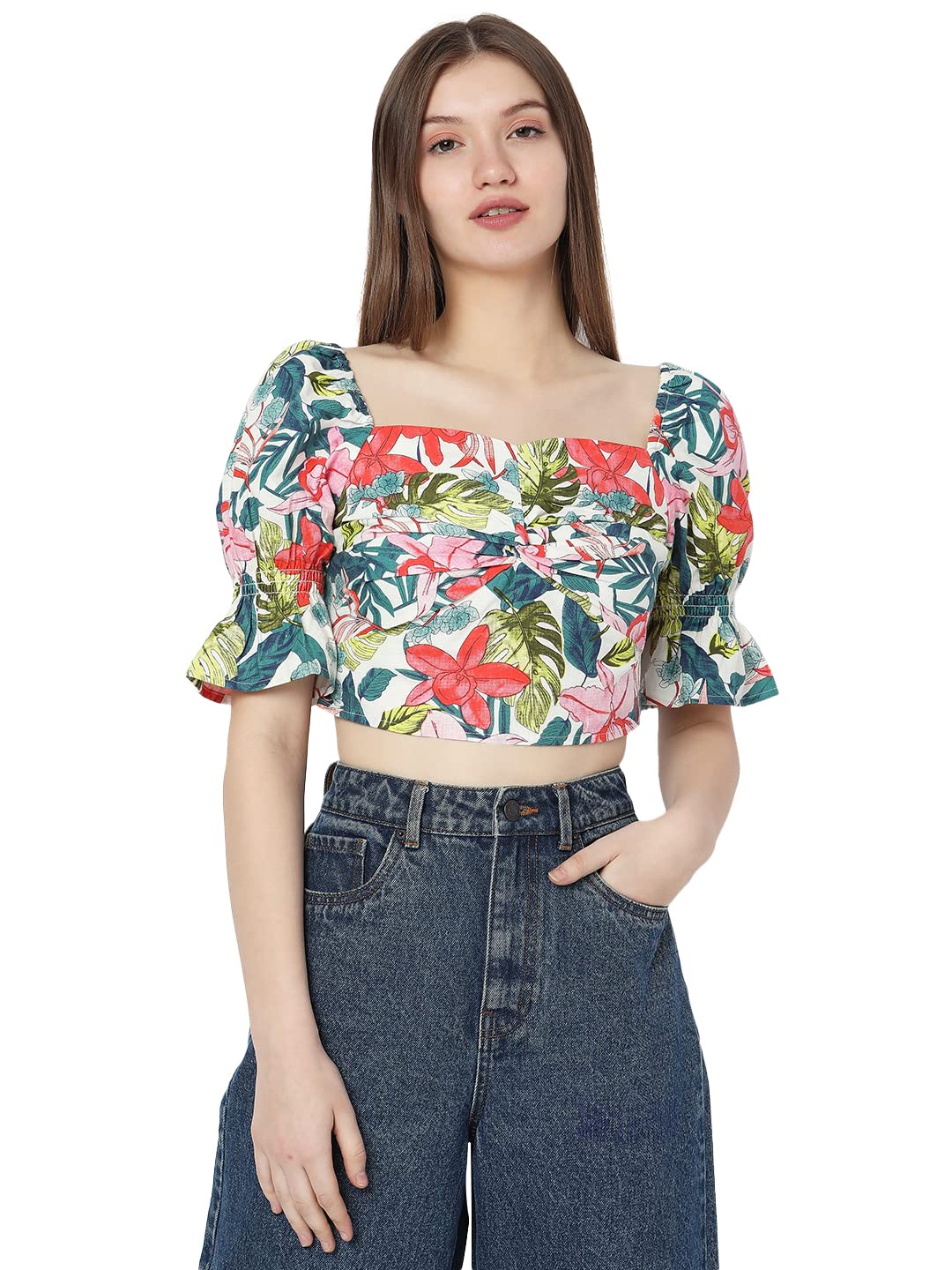 Vero Moda Slim Top (239470201_Snow White_L_)