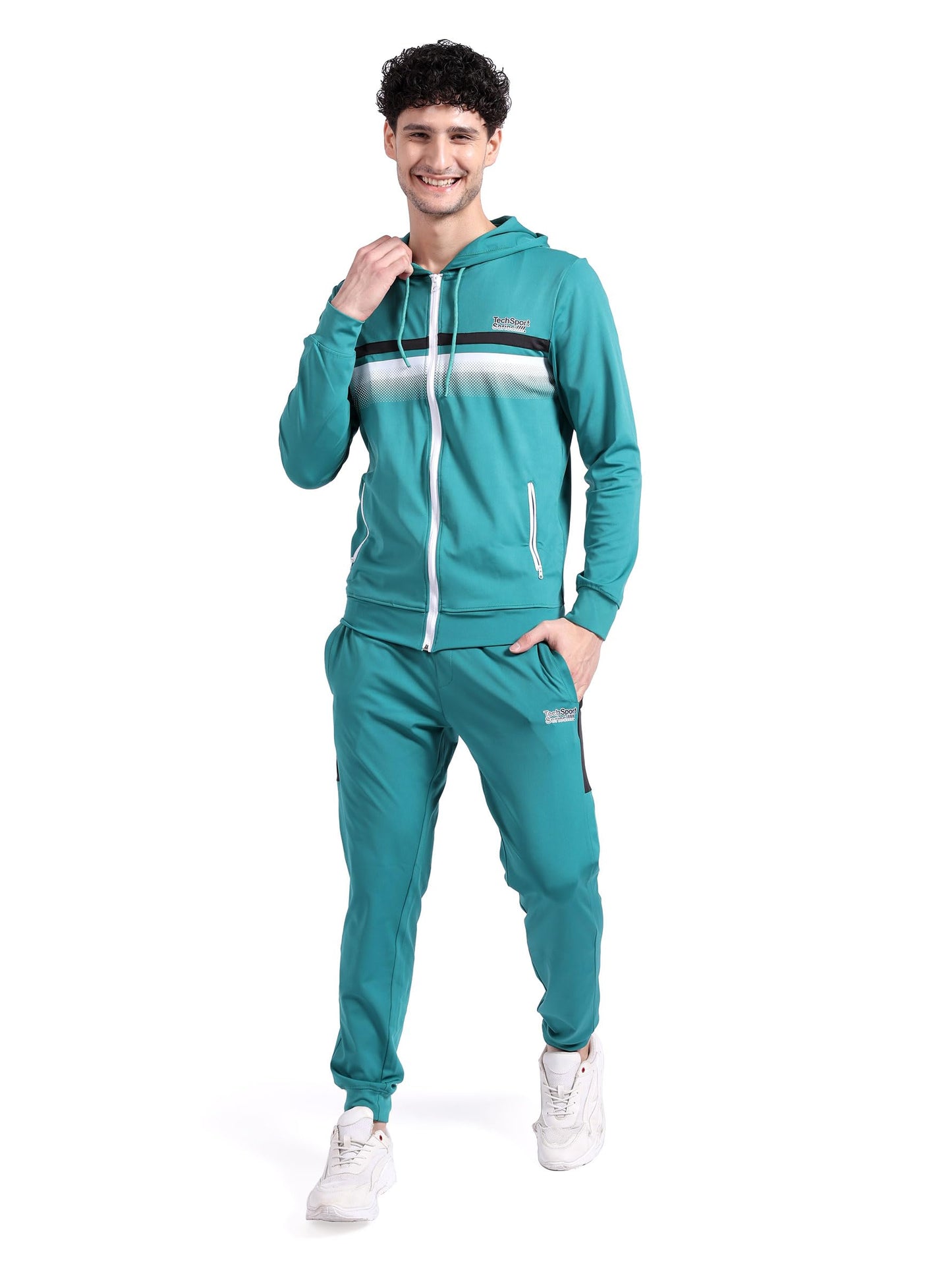 The Indian Garage Co Mens Regular Fit Polyester dex Placement Print and Hoodie