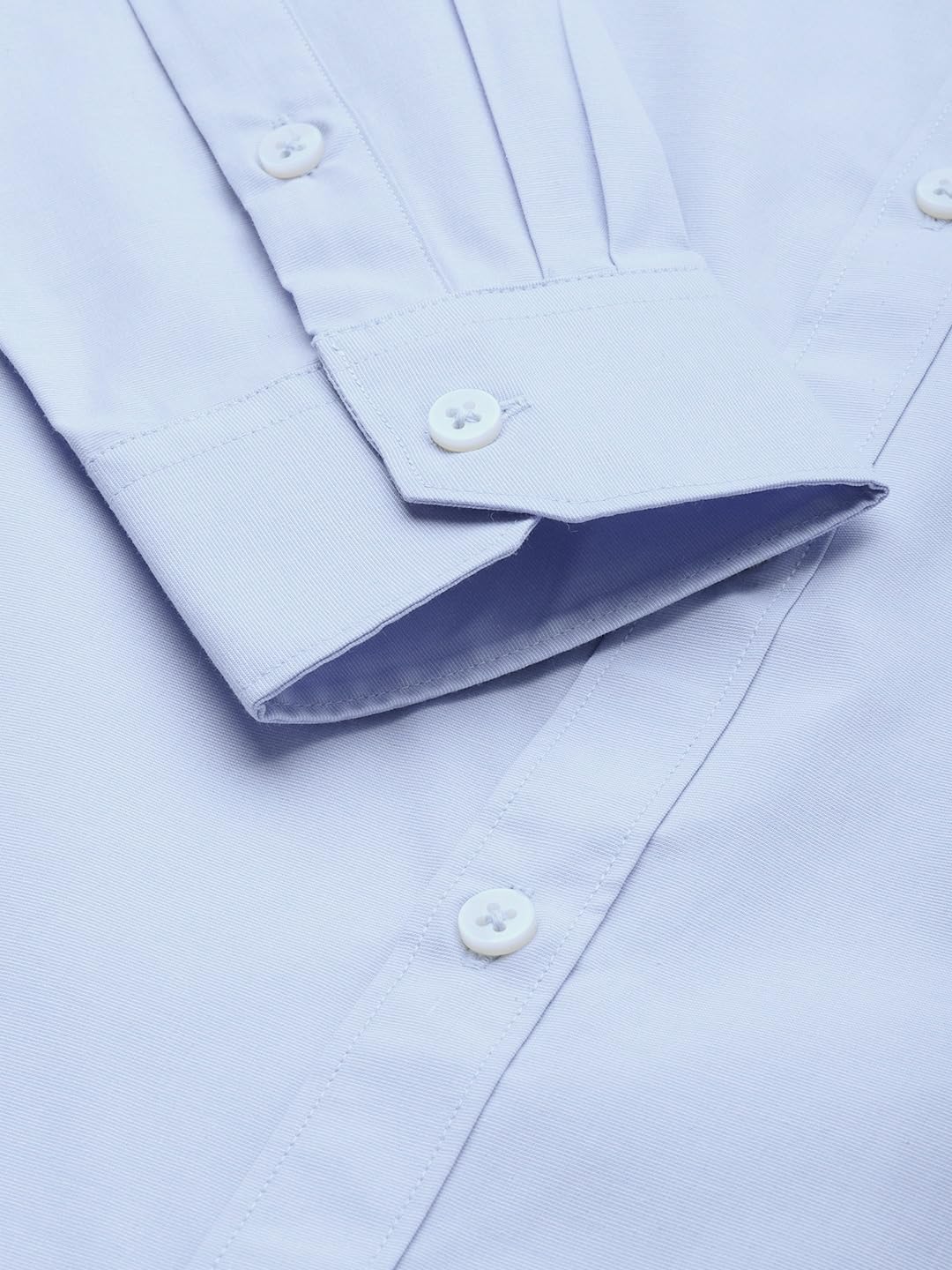 The Indian Garage Co Men Blue Solid Slim Fit Cotton Formal Shirt