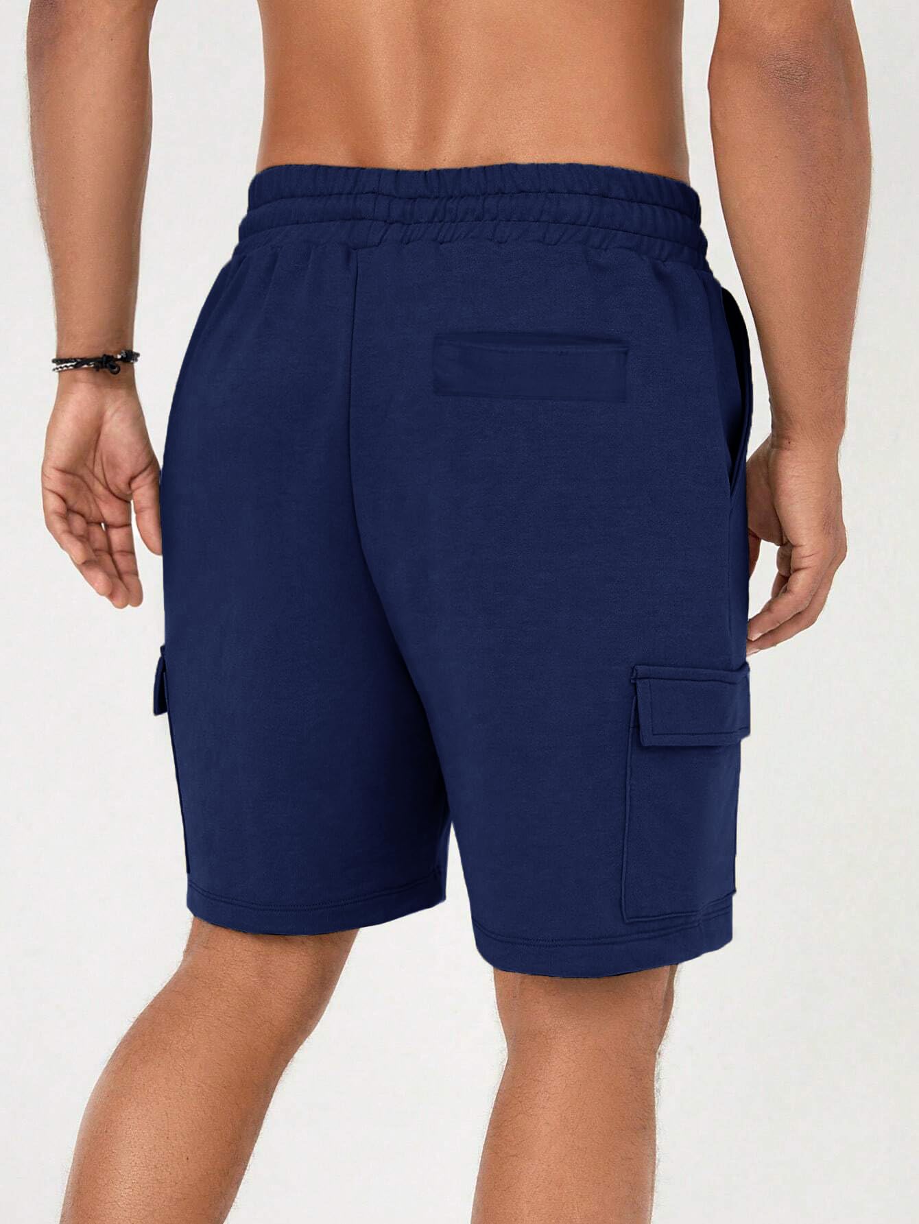 Nobero MenS Cargo Shorts (1M-Bwsh-R0082_Navy Blue