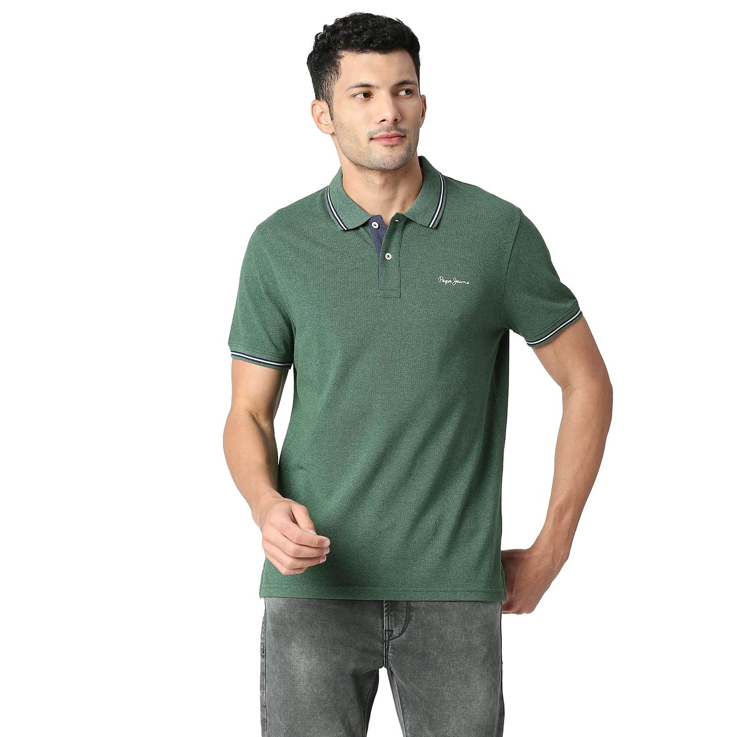 Pepe Jeans MenS Regular Fit T-Shirt (Pm542037665S_Green