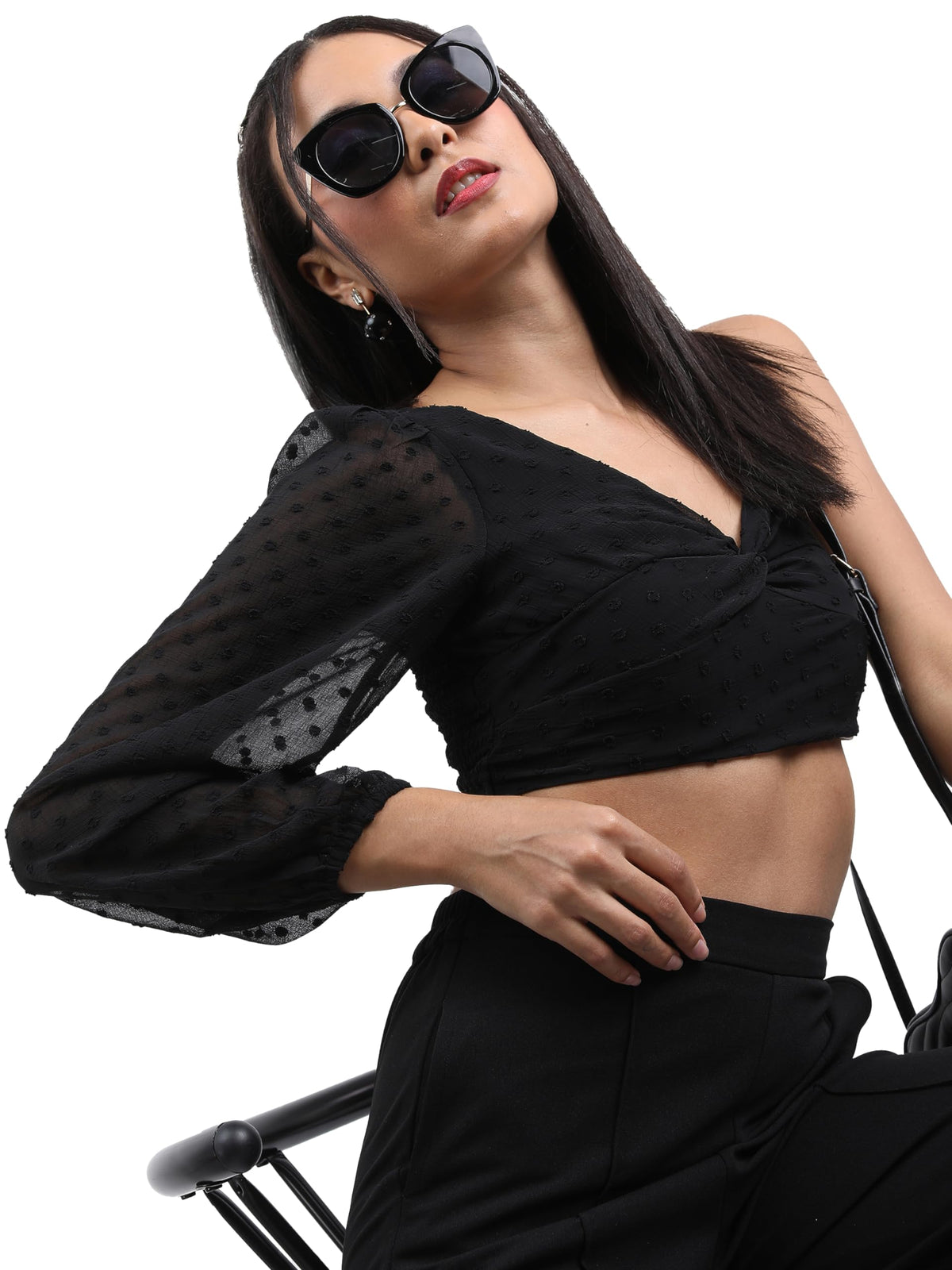 Ketch WomenS Regular Fit Shirt (Khtp000179_Black