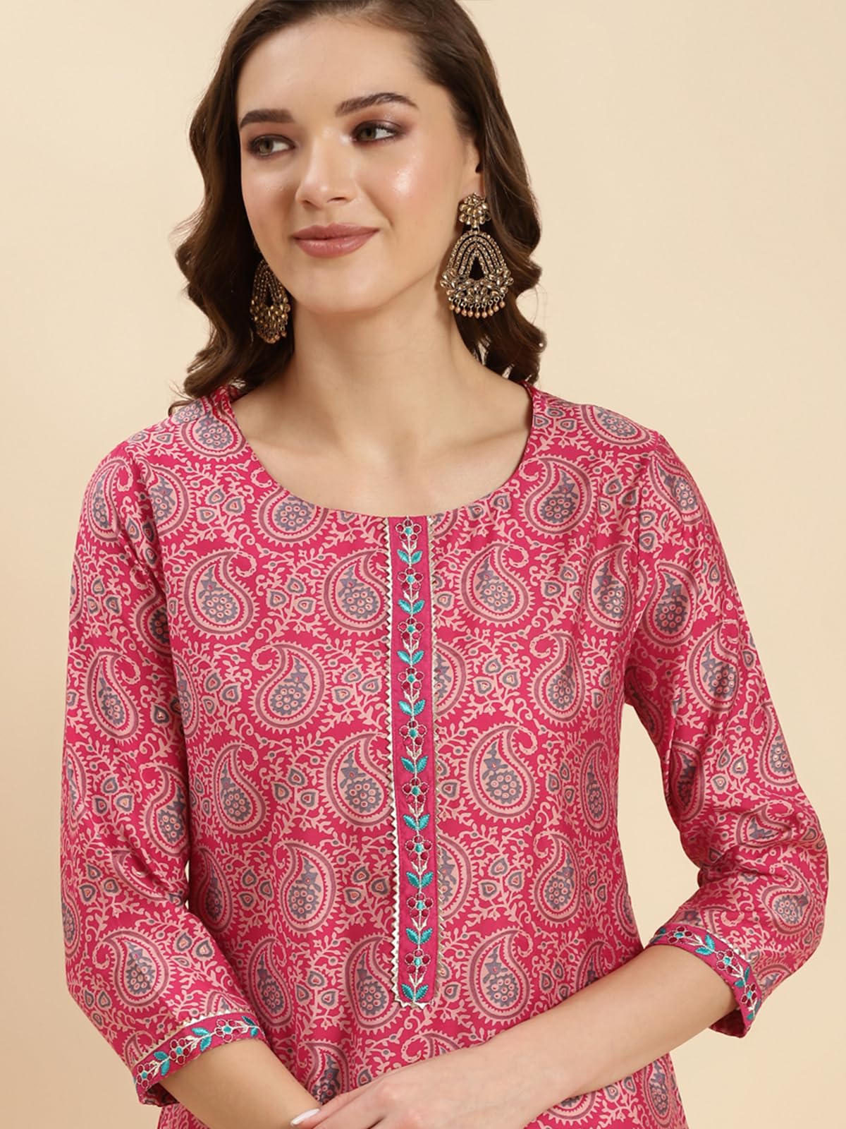 rangita Rayon Printed Straight Kurta with Pant and Dupatta | Kurta Set for Women