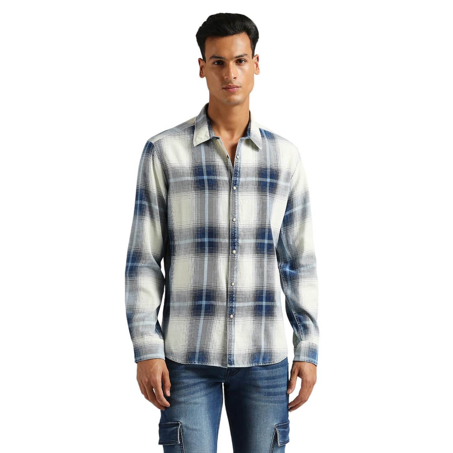 Pepe Jeans Asher Y/D Indigo Checks Shirt
