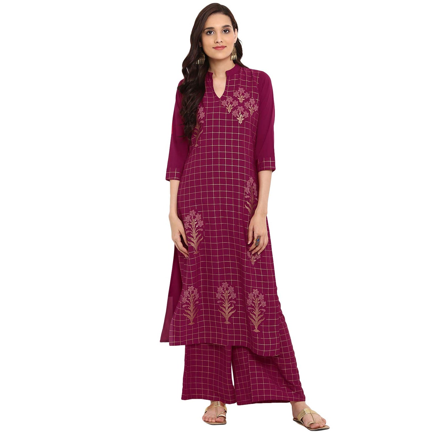 ZIYAA Women's Crepe Ethnic Set