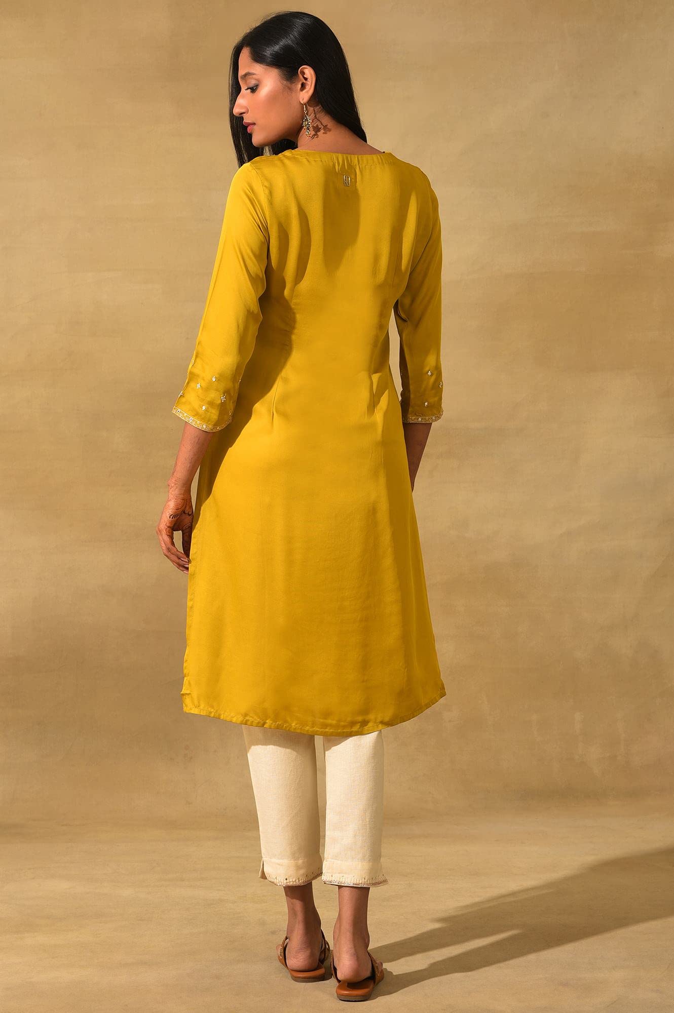 W for Woman Women's Viscose Embroidered Regular Kurtas