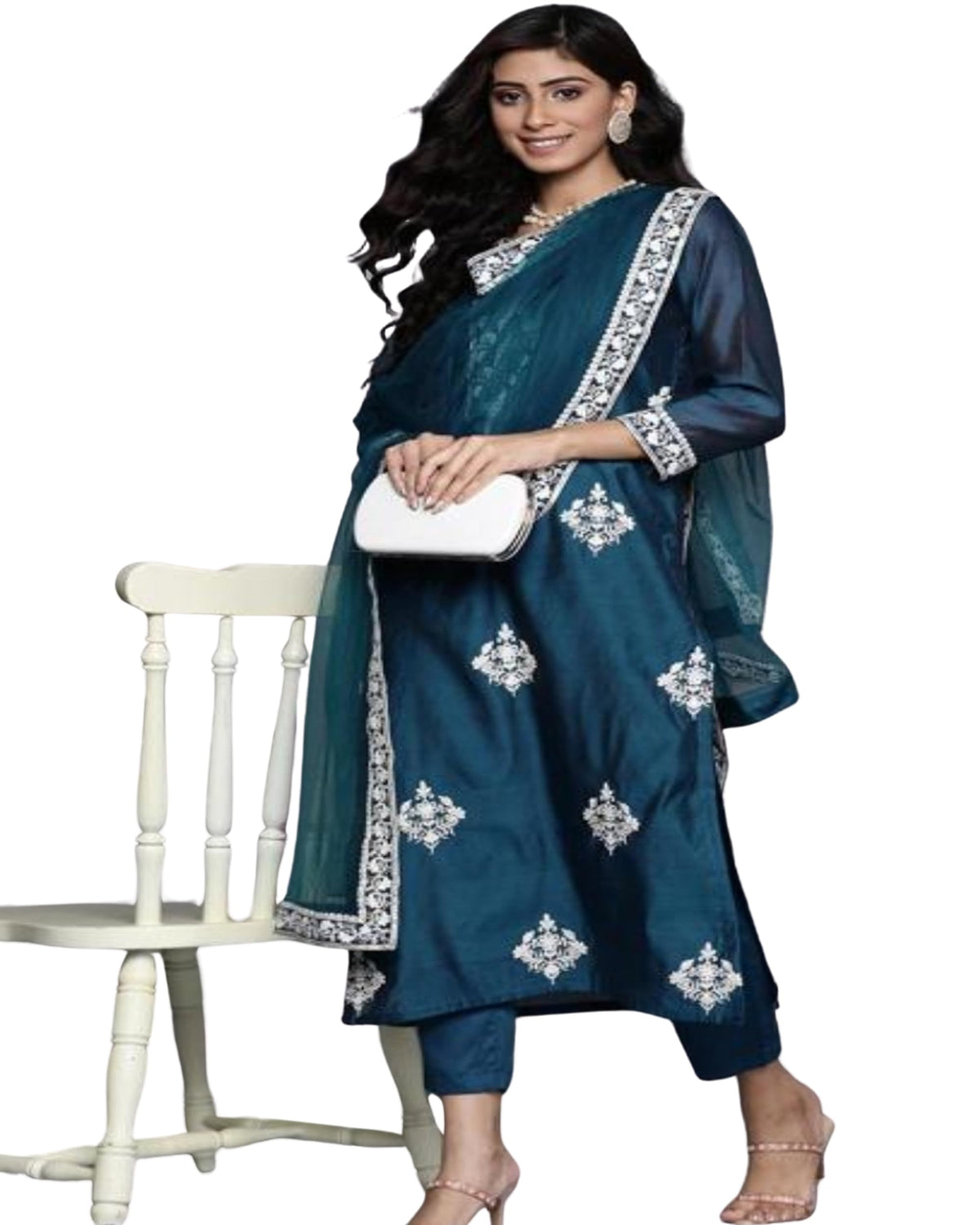 Suppar Sleave Embroidered Salwar Suit For Women Party Kurta Set For Women Modern Ethnic Wear