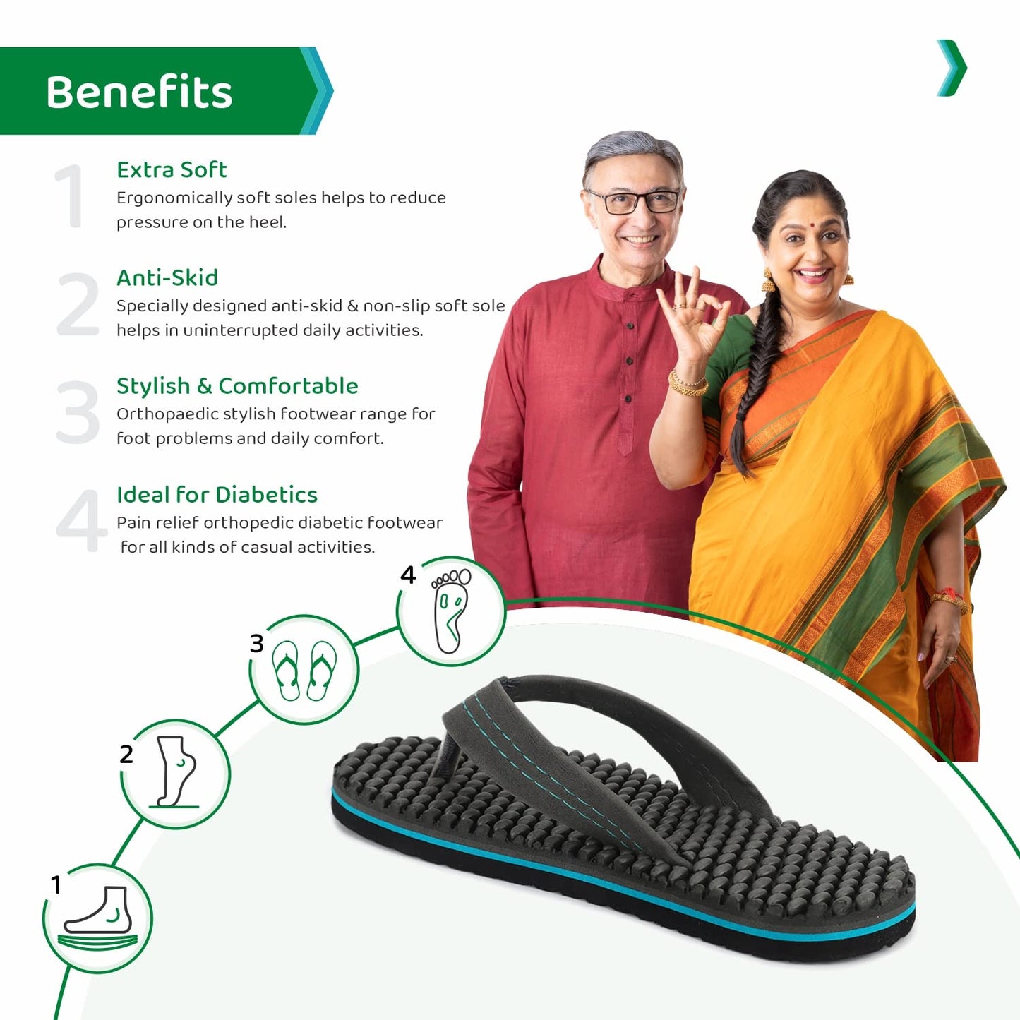 Ortho Joy Extra Soft Doctor Ortho Slippers || Regular Wear Slippers For Men