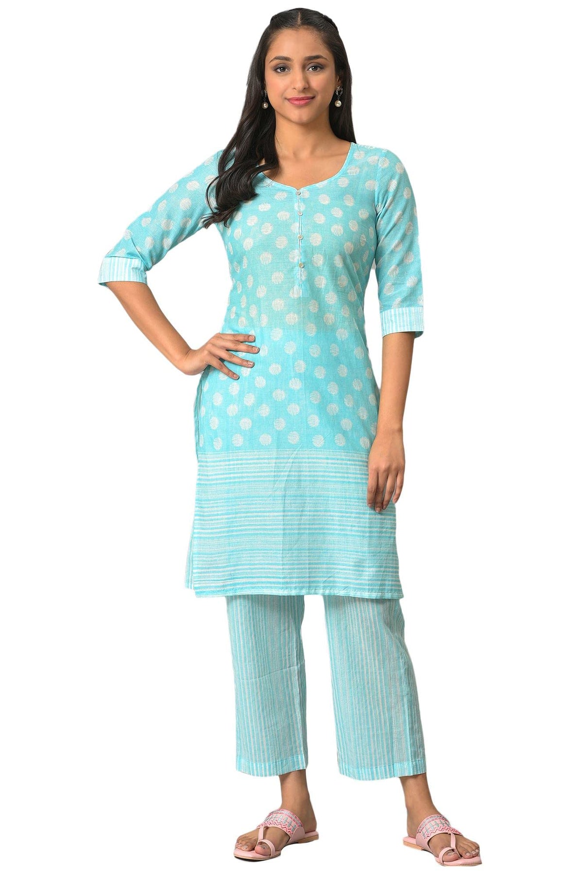 Aurelia Womens Cotton Animal Print Regular Clothing Set