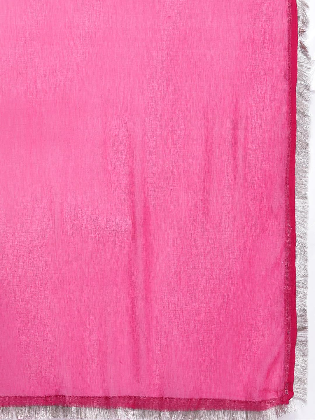VARANGA Women Fuchsia Leheriya Print V-Neck With Lace Detail A Line Kurta With Bottom And Dupatta.