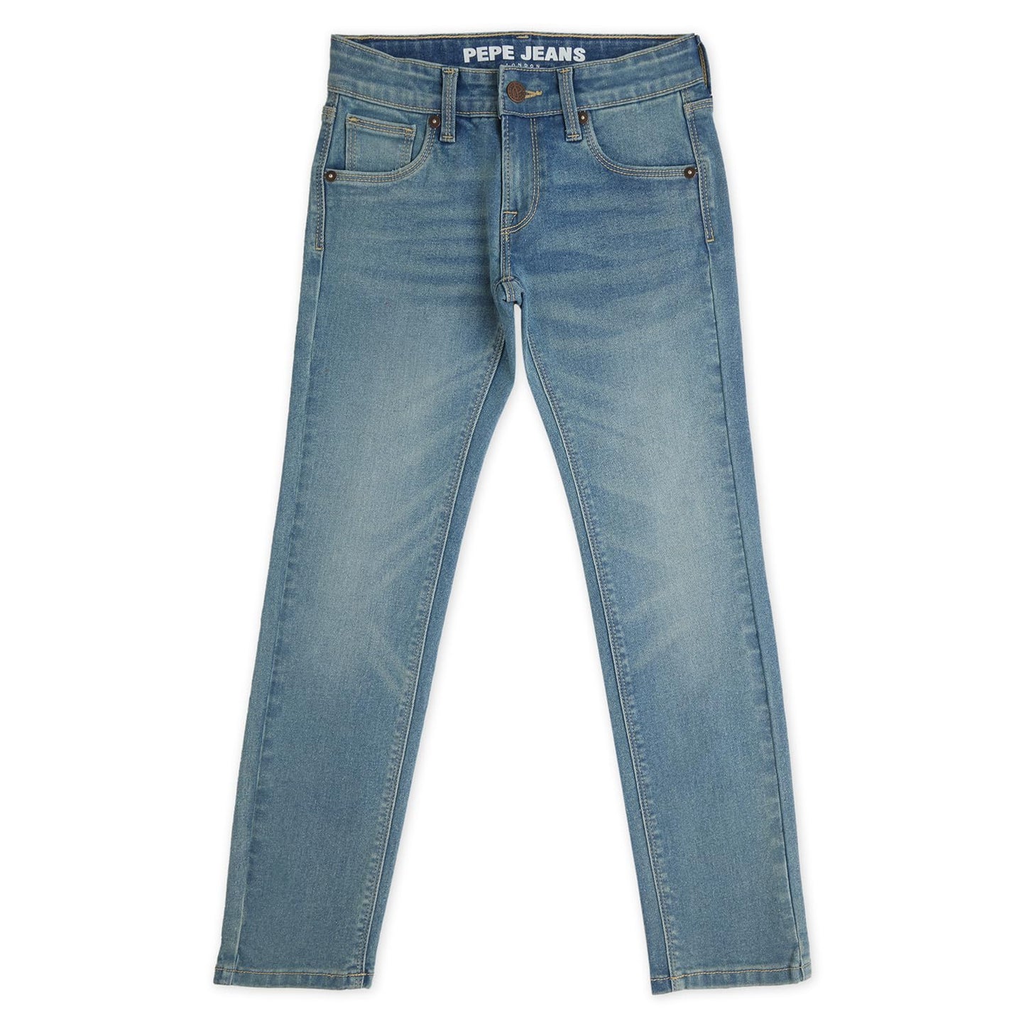 Pepe Jeans BoyS Slim Jeans (Pb202161Q05_Light Tint Indigo Blue