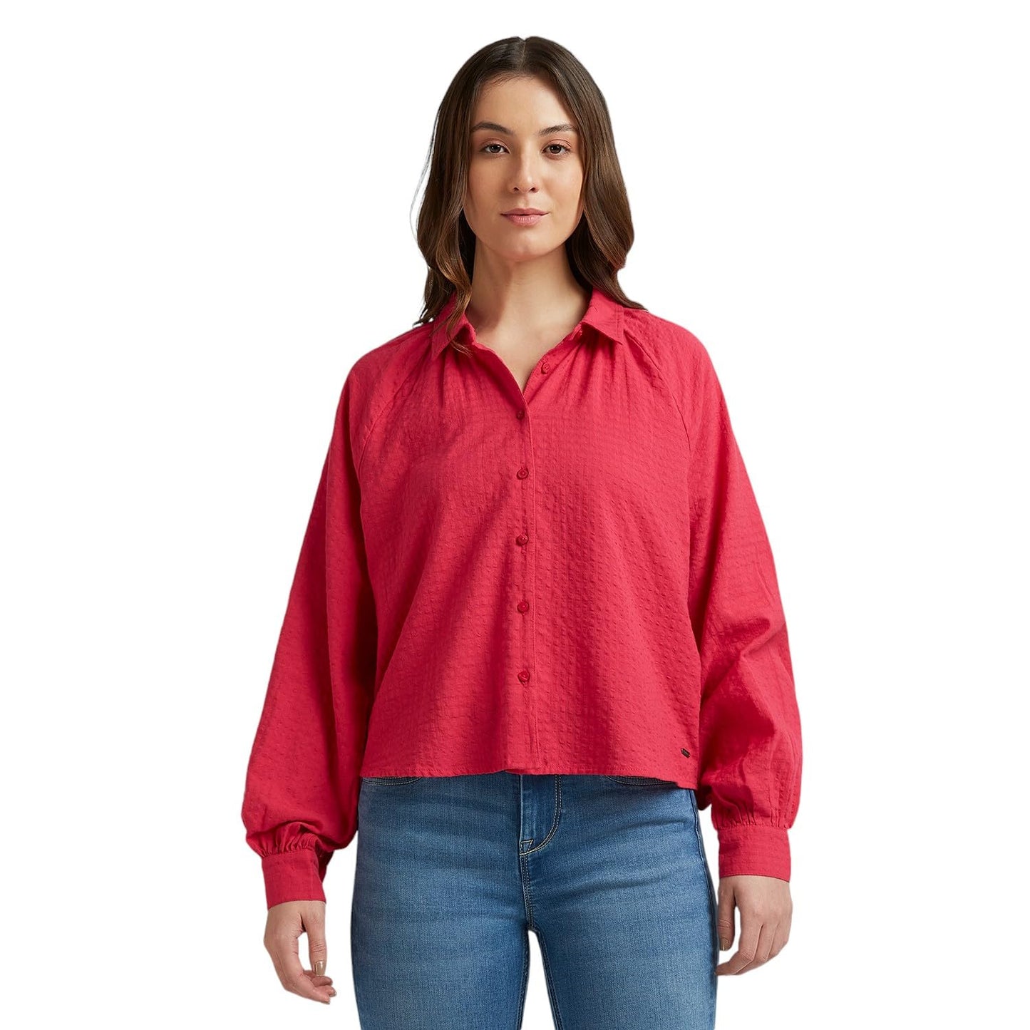 Pink Raglan Sleeve Shirt