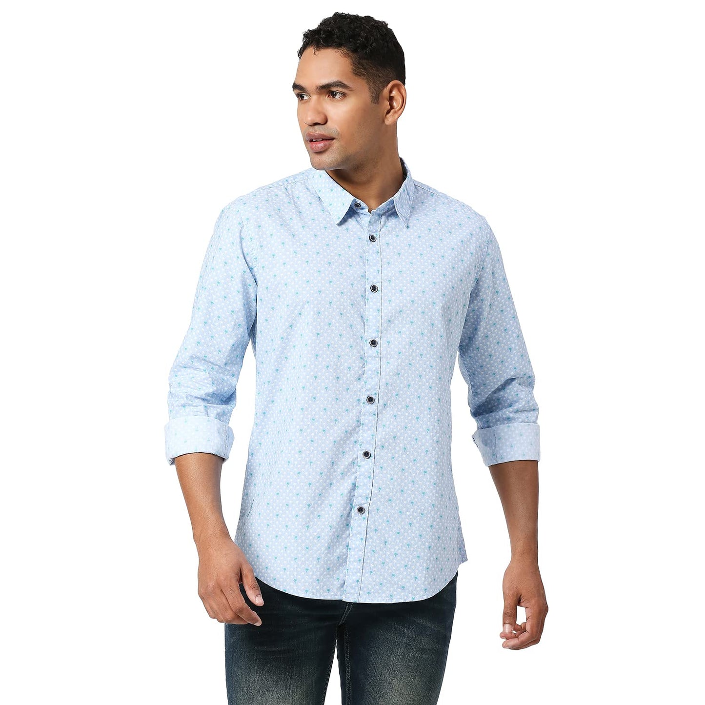 Pepe Jeans MenS Regular Fit Shirt (Pm308143513M_Sky