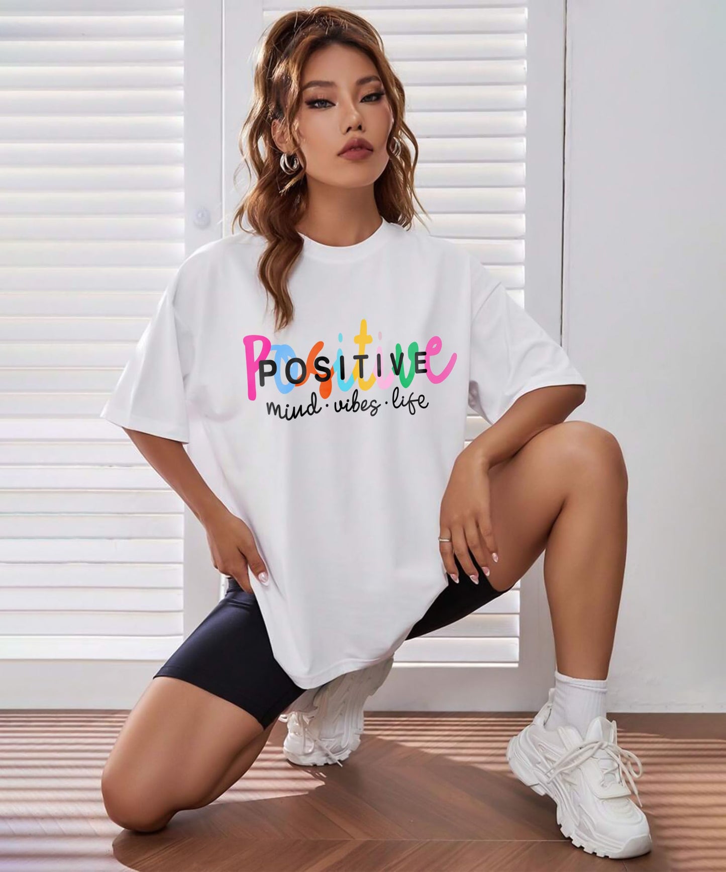 SHODOX Womens Pure Cotton Printed Oversized T-Shirt (Pack of 1)