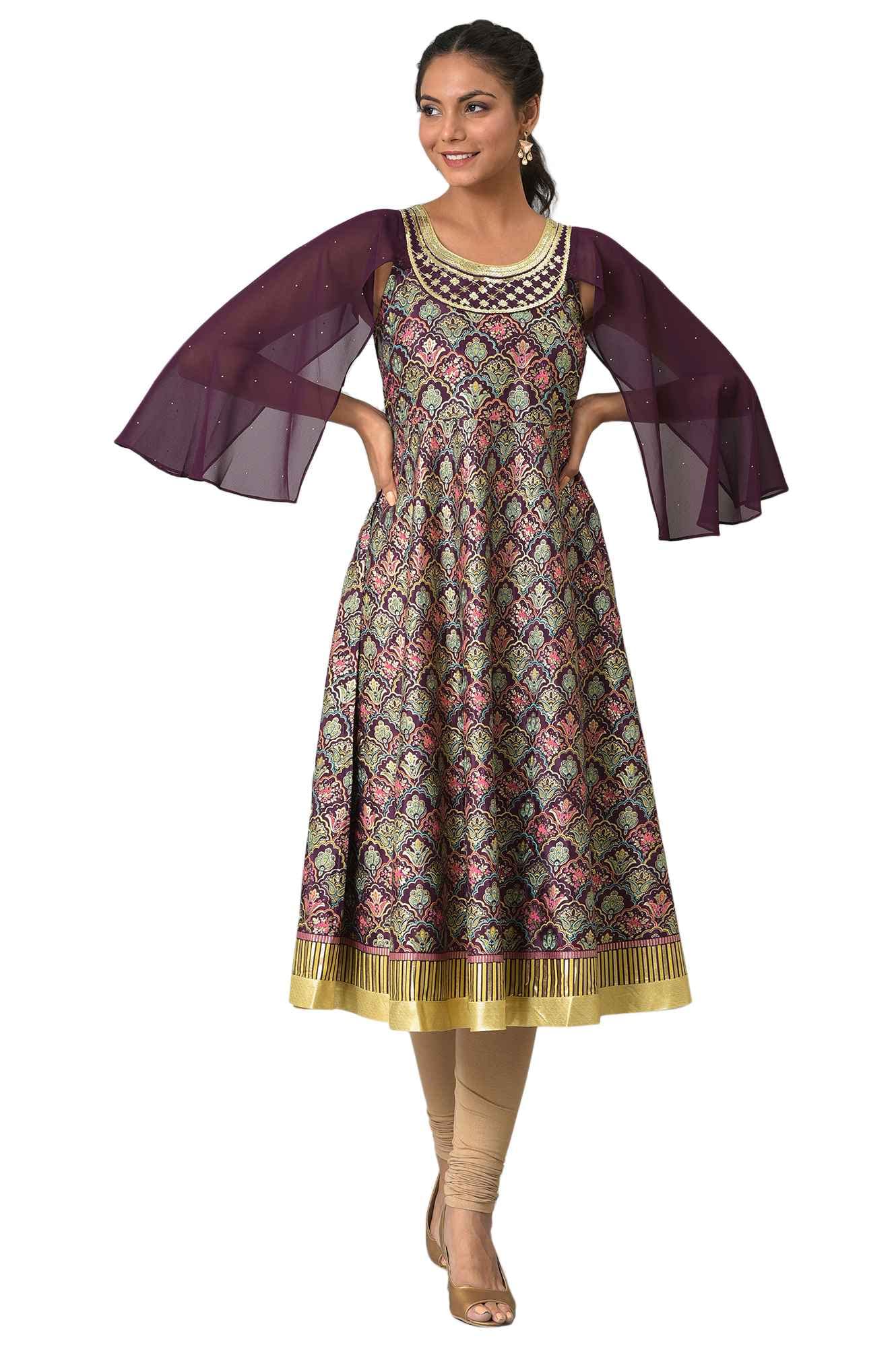 Aurelia Women's Viscose Regular Kurta (22AUA13499-506095_Maroon