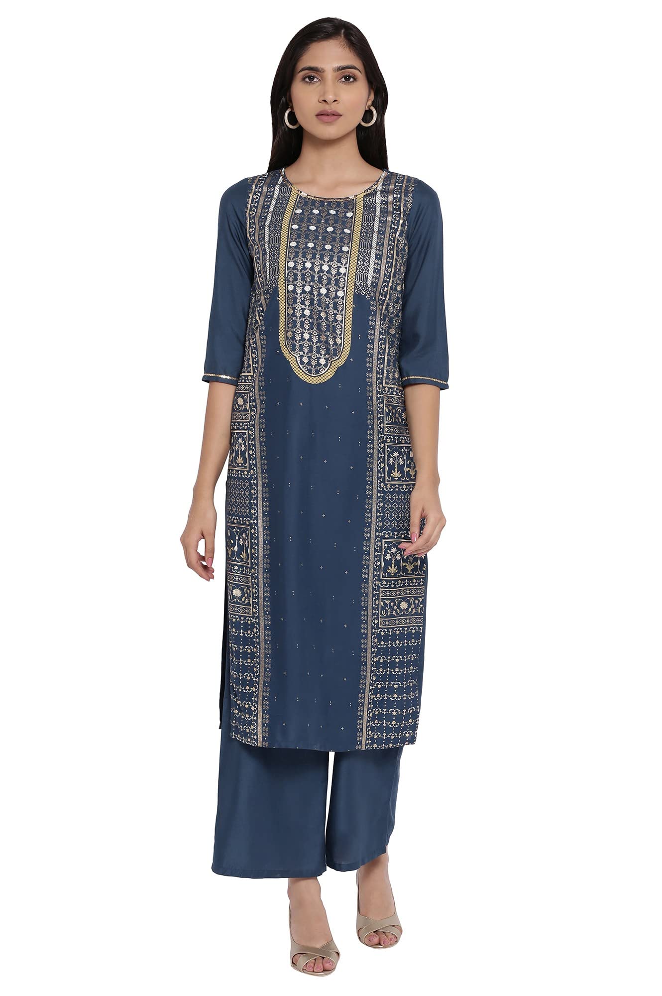 Aurelia WomenS Viscose Salwar Suit (21Sfas12192-500647_Blue_M)