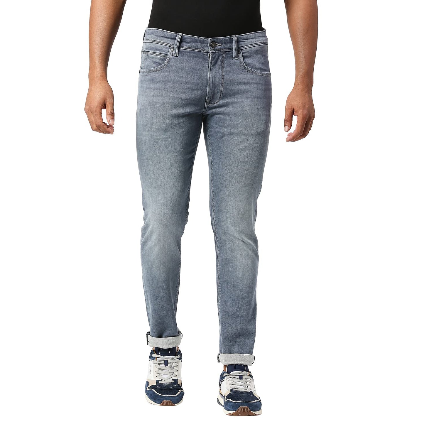 Pepe Jeans MenS Mid Rise Jeans Straight Mid Rise Jeans (Pm207234Q071_Light Grey Used, 36