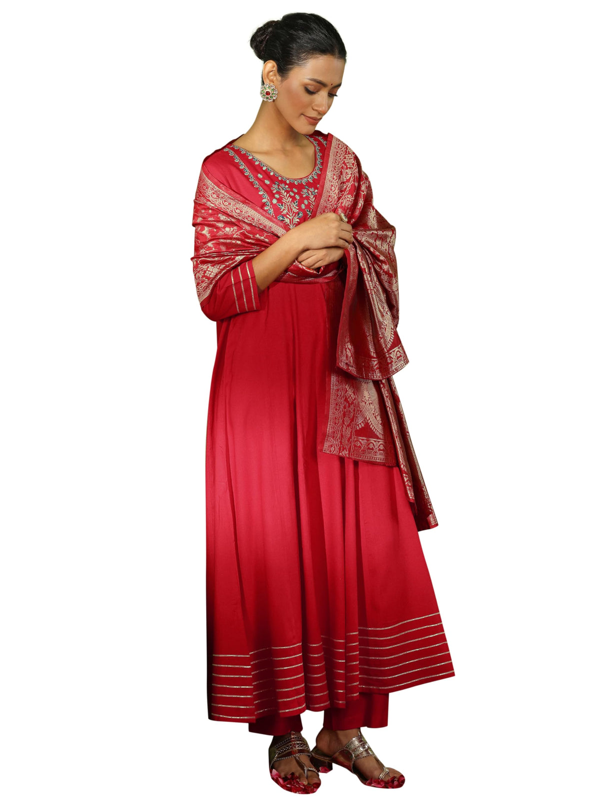 Libas WomenS Viscose Rayon Kurta Set (49419