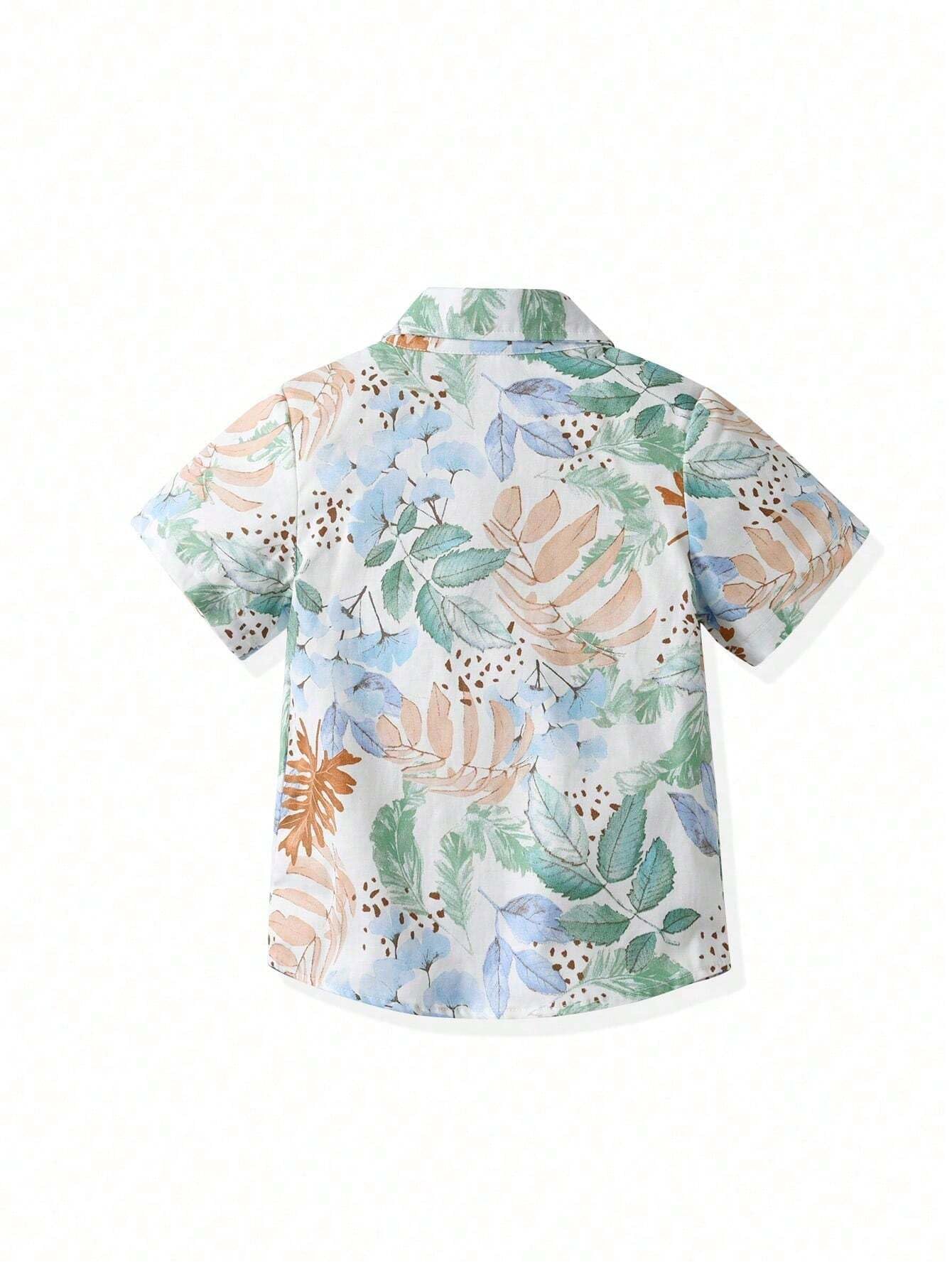 TAGAS Boys Striped Regular Fit Shirt Green