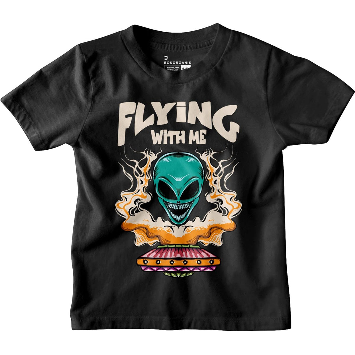 Bon Organik Boys Regular Fit T-Shirt (BON12174_Black