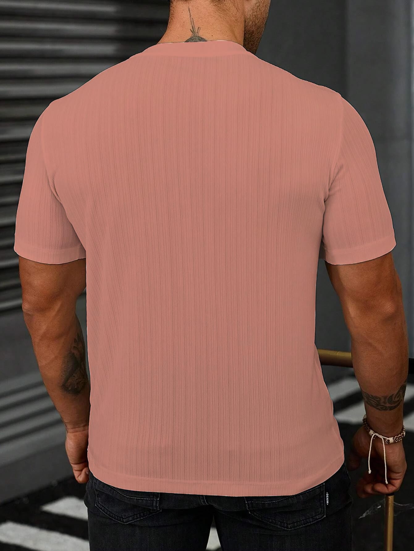 SMOWKLY Mens Solid Regular Fit T-Shirt (1278_Beige