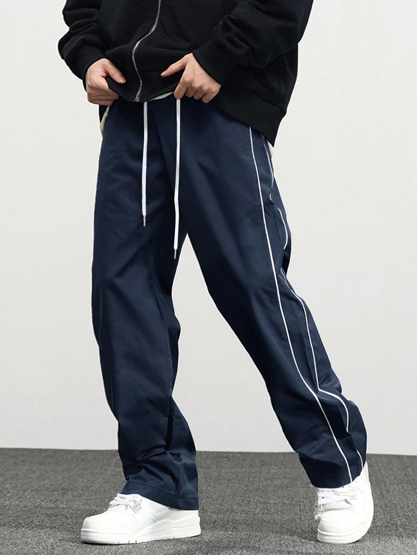 Indoprimo MenS Loose Casual Pants (B0Dk1Bs8F6_Navy