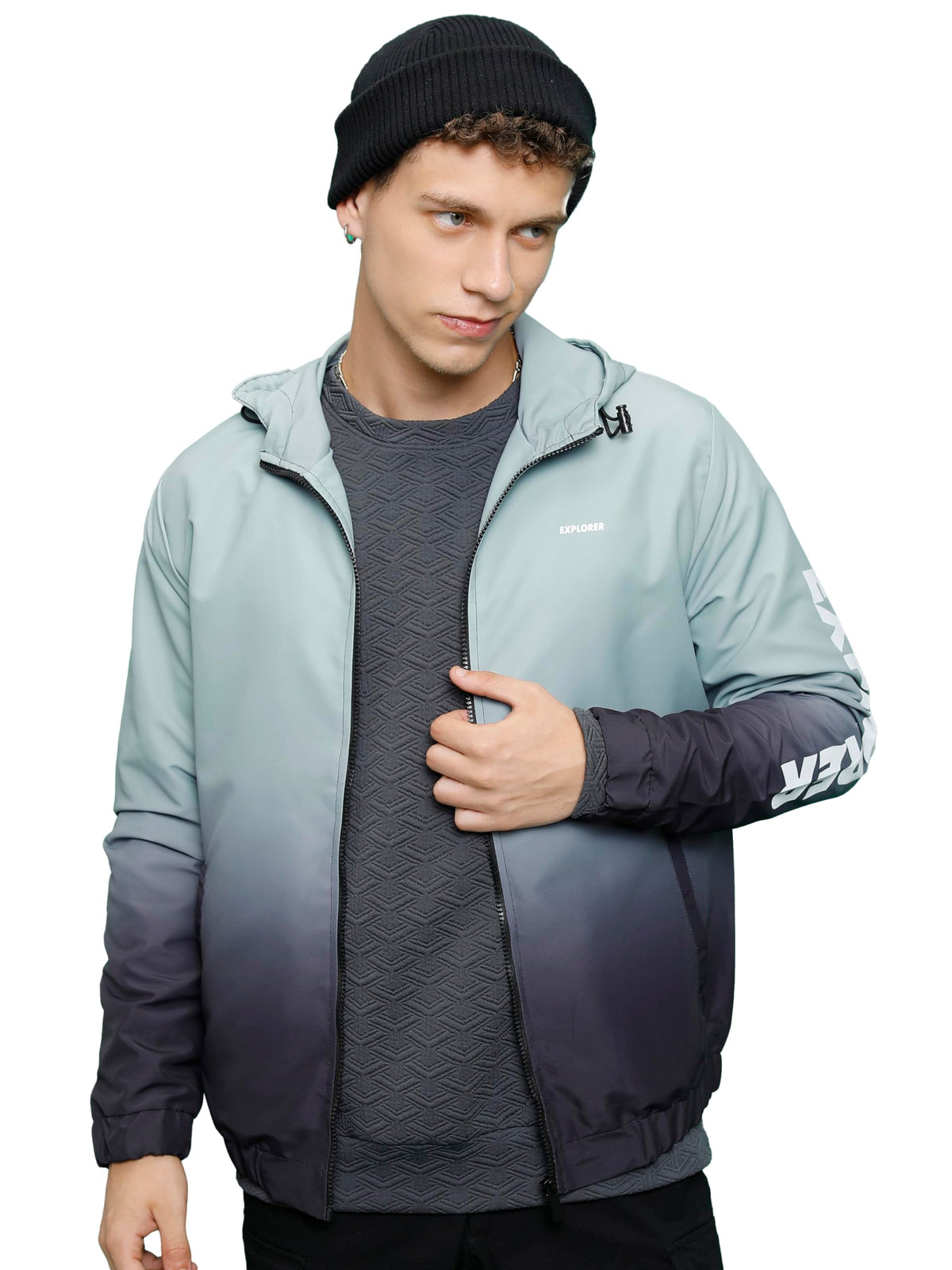 Ketch MenS Polyester Regular Fit Grey Jacket (Khjk000135