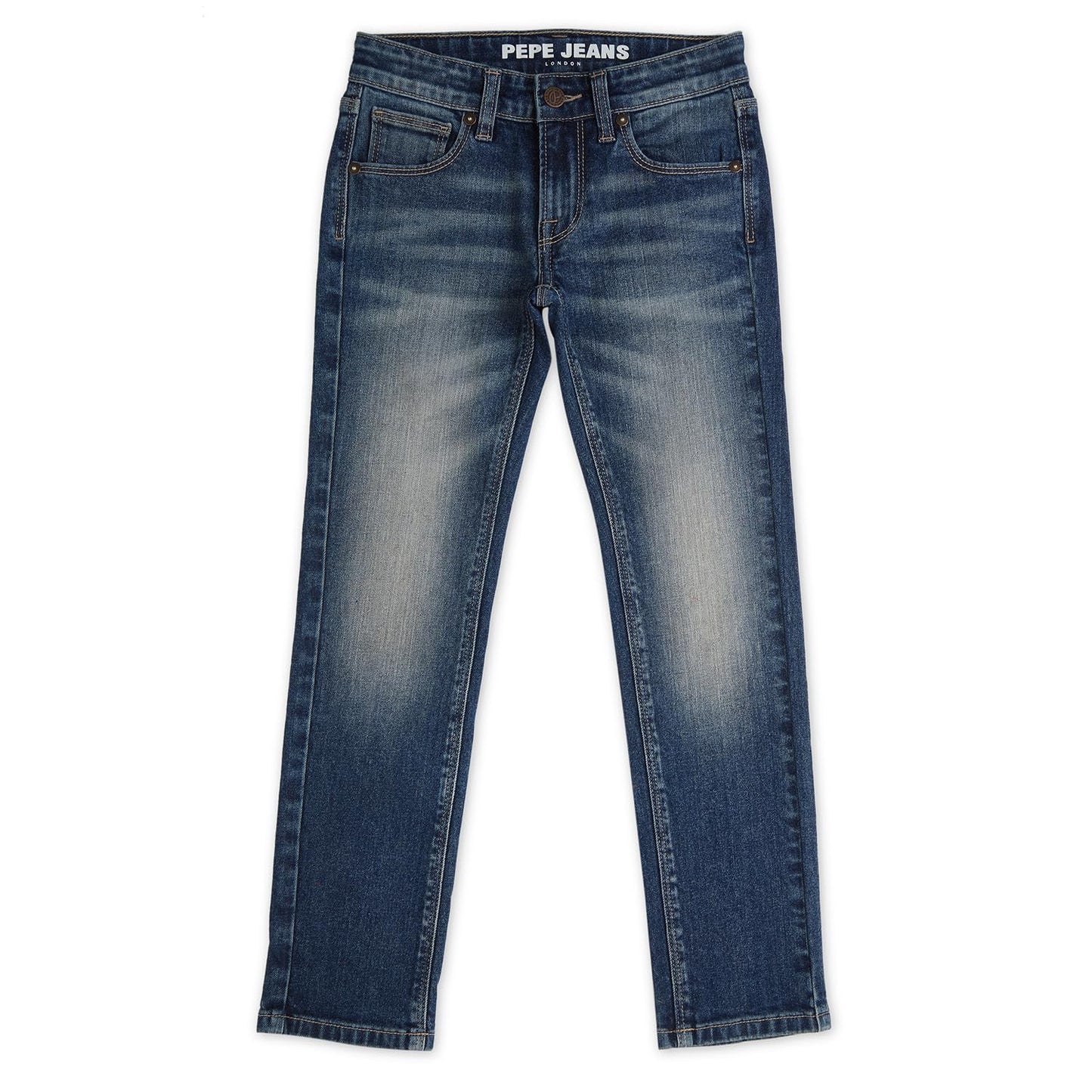 Pepe Jeans BoyS Slim Jeans (Pb202150J67_Med Used_Mid Indigo Blue