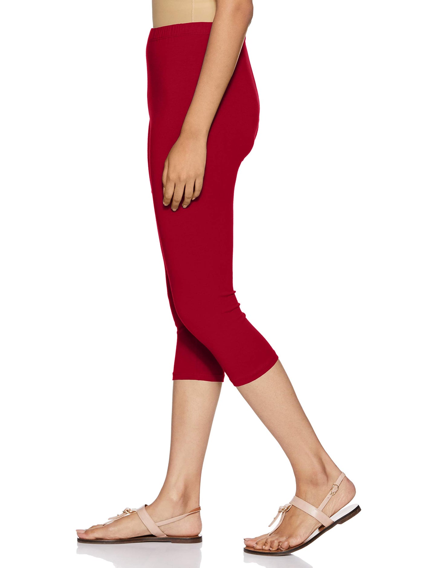 Rupa Softline Capri Leggings For Women Cotton Elastane Ultra Soft Free Size Stretch Fit