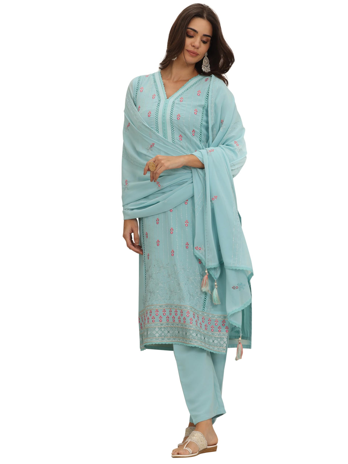 Libas WomenS Georgette Kurta Sets (99397