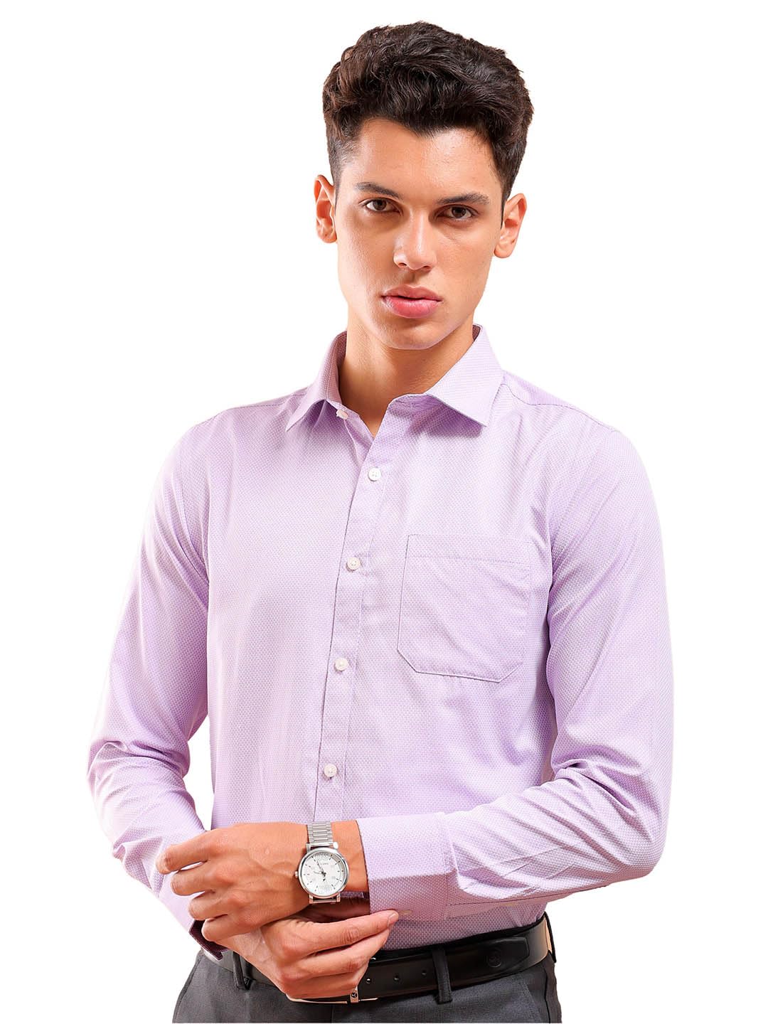 The Indian Garage Co Mens Slim Fit Shirt (0224-SHFRDB-03-01_Purple