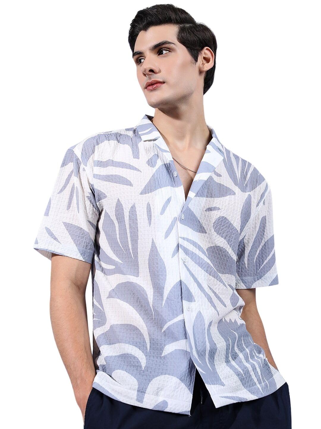 The Indian Garage Co Mens Relaxed Fit Shirt (0823-SHSRRS-14-01_Grey