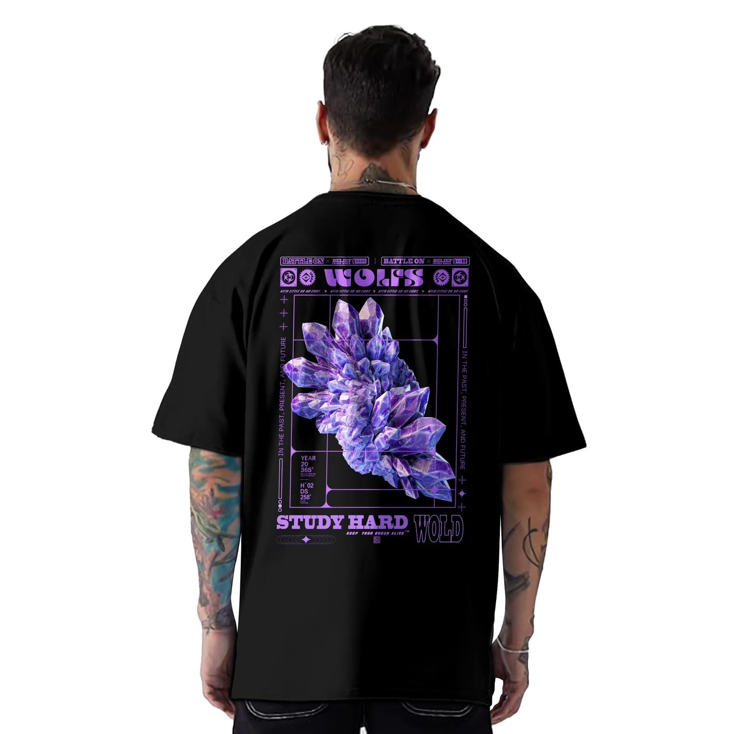 SHODOX Bio-Washed Anti Bacterial 100% Pure Cotton Men & Women Oversized Asthetic Premium Printed T-Shirt | Cozy Soft, Less Wrink