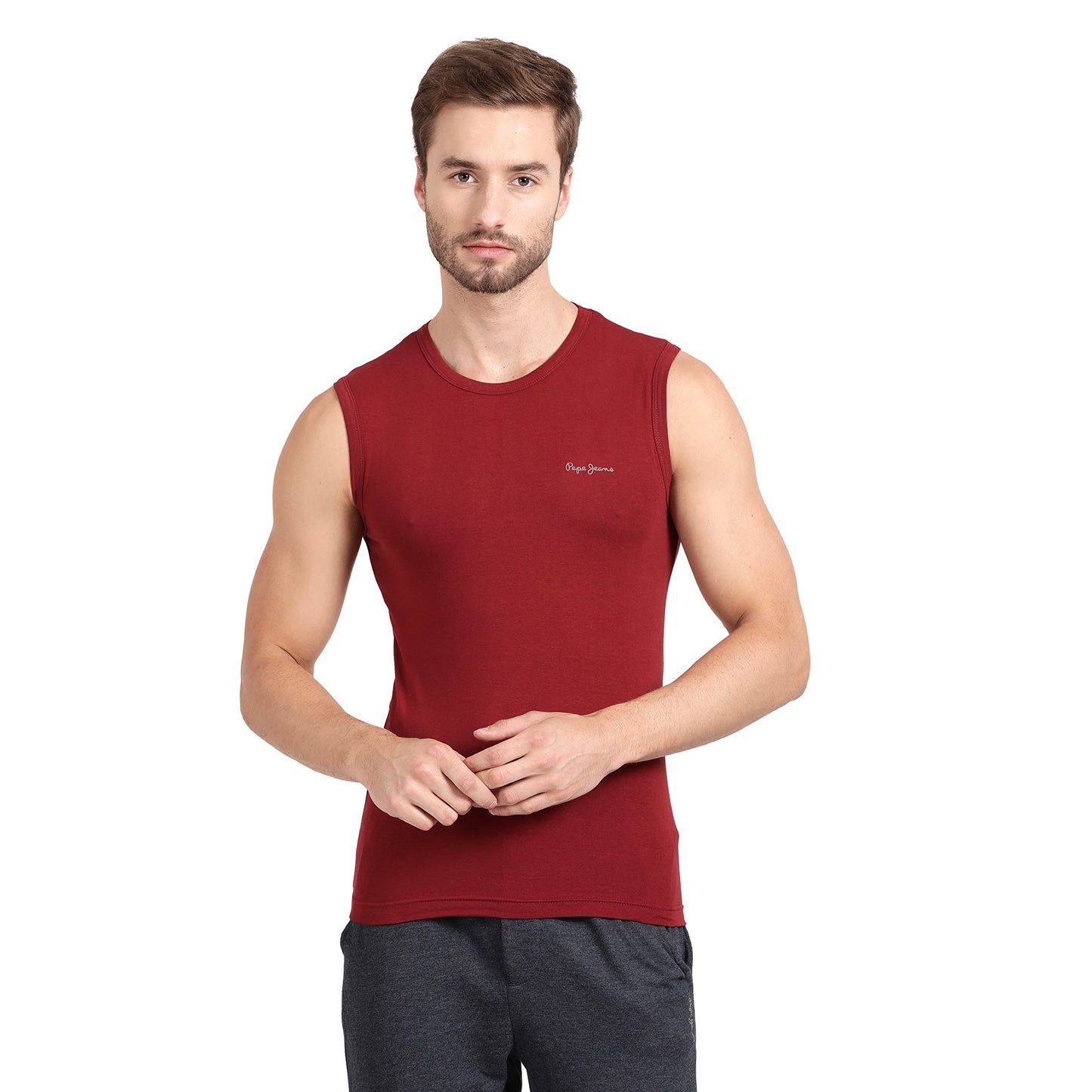 Pepe Jeans Men Vests, Dark Red, L