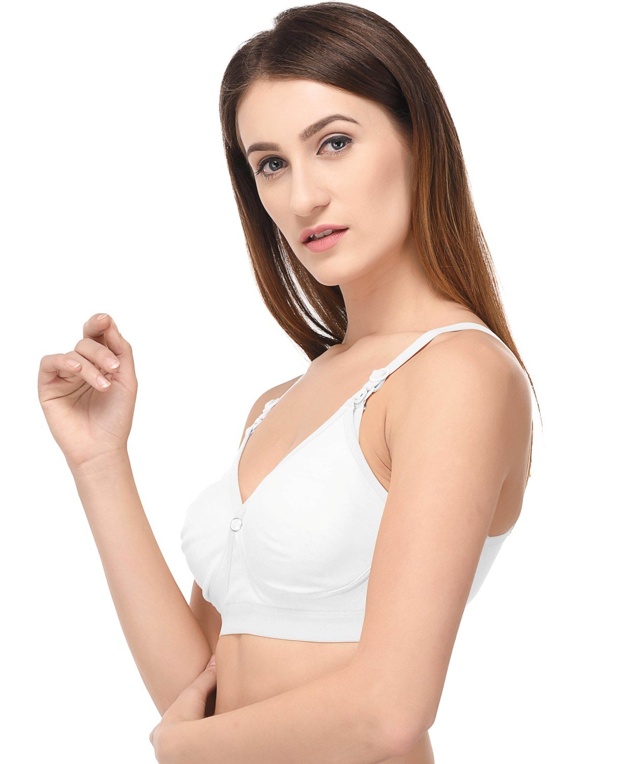 Fabme WomenS Cotton Non Padded Wire Free Maternity Bra Pink,White,Blac