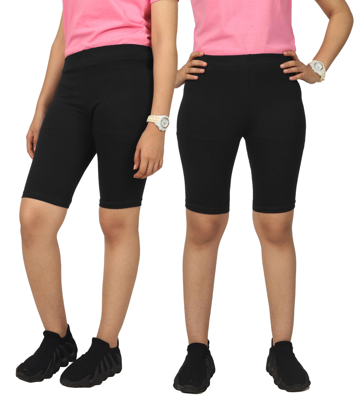 Kyda GirlsS Stretchable Anti Bacterial Cycling Shorts, Yoga & Workout Gym Shorts