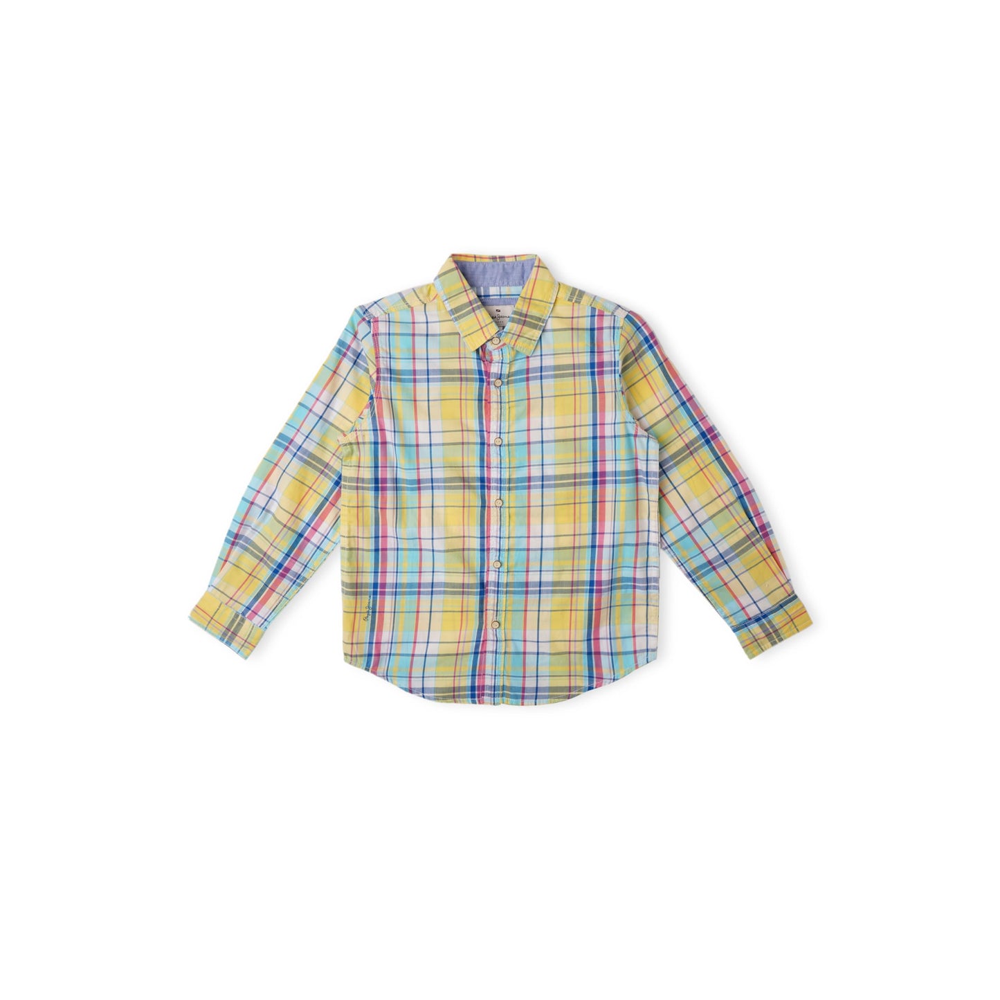 Pepe Jeans BoyS Checkered Regular Fit Shirt (Pb302407_Yellow