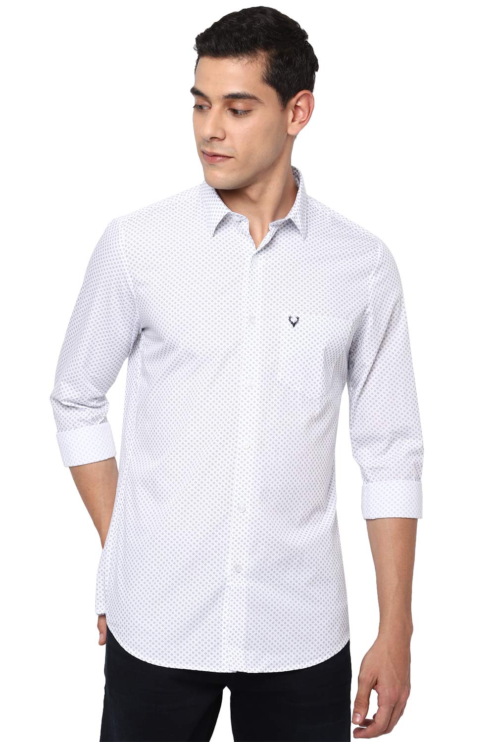 Allen Solly Men Slim Fit Printed Casual Cotton Full Sleeve Shirt