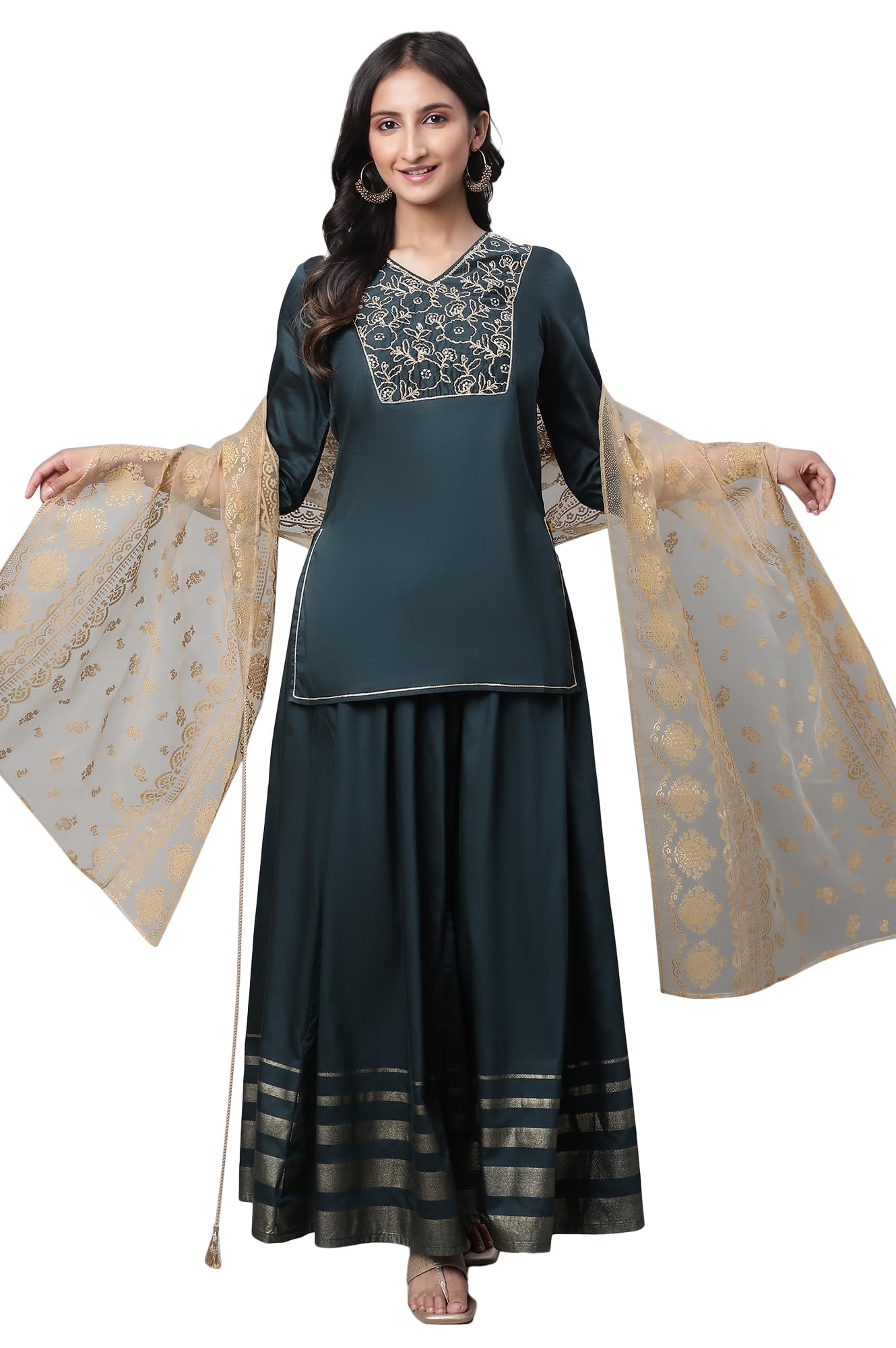 Aurelia Women'S Rayon Solid Set (23Auas14185-605954_Dark Teal, Small