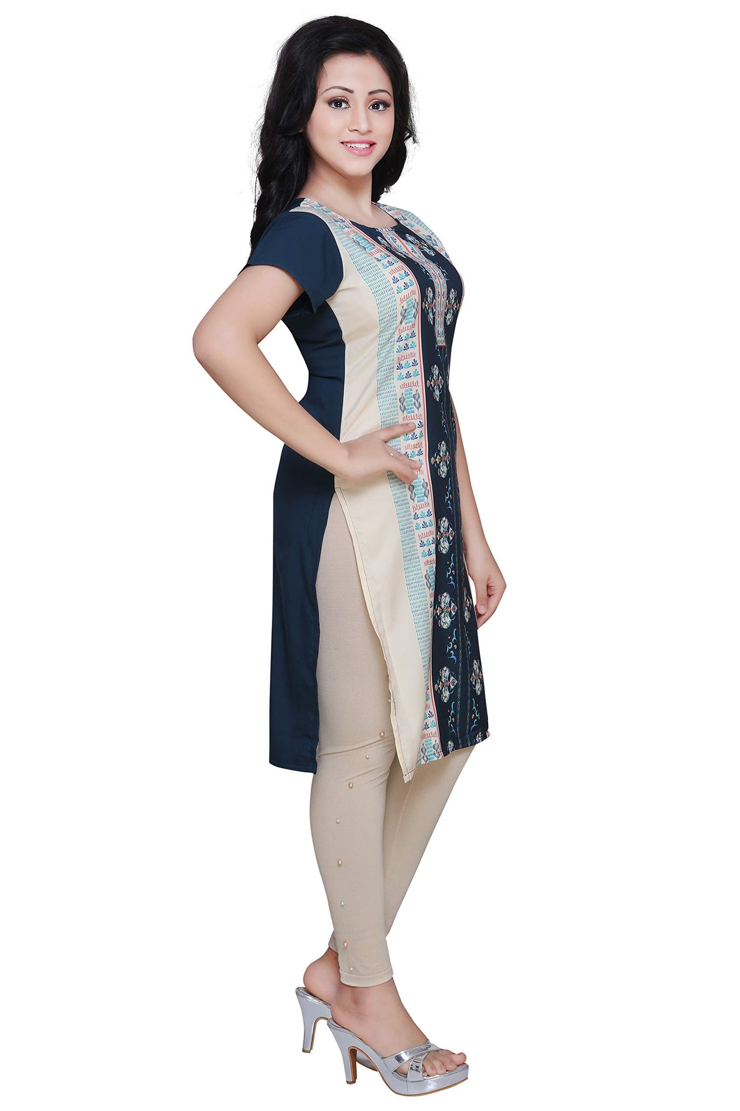 Shiv Textiles Women's Polyester Regular Kurta